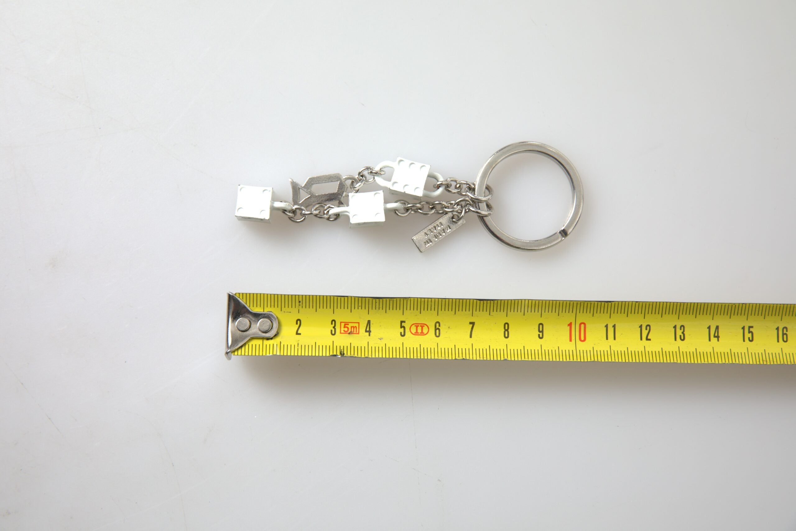 Dolce & Gabbana Silver Tone Metal Dg Logo Engraved Keyring Keychain Glam Steals