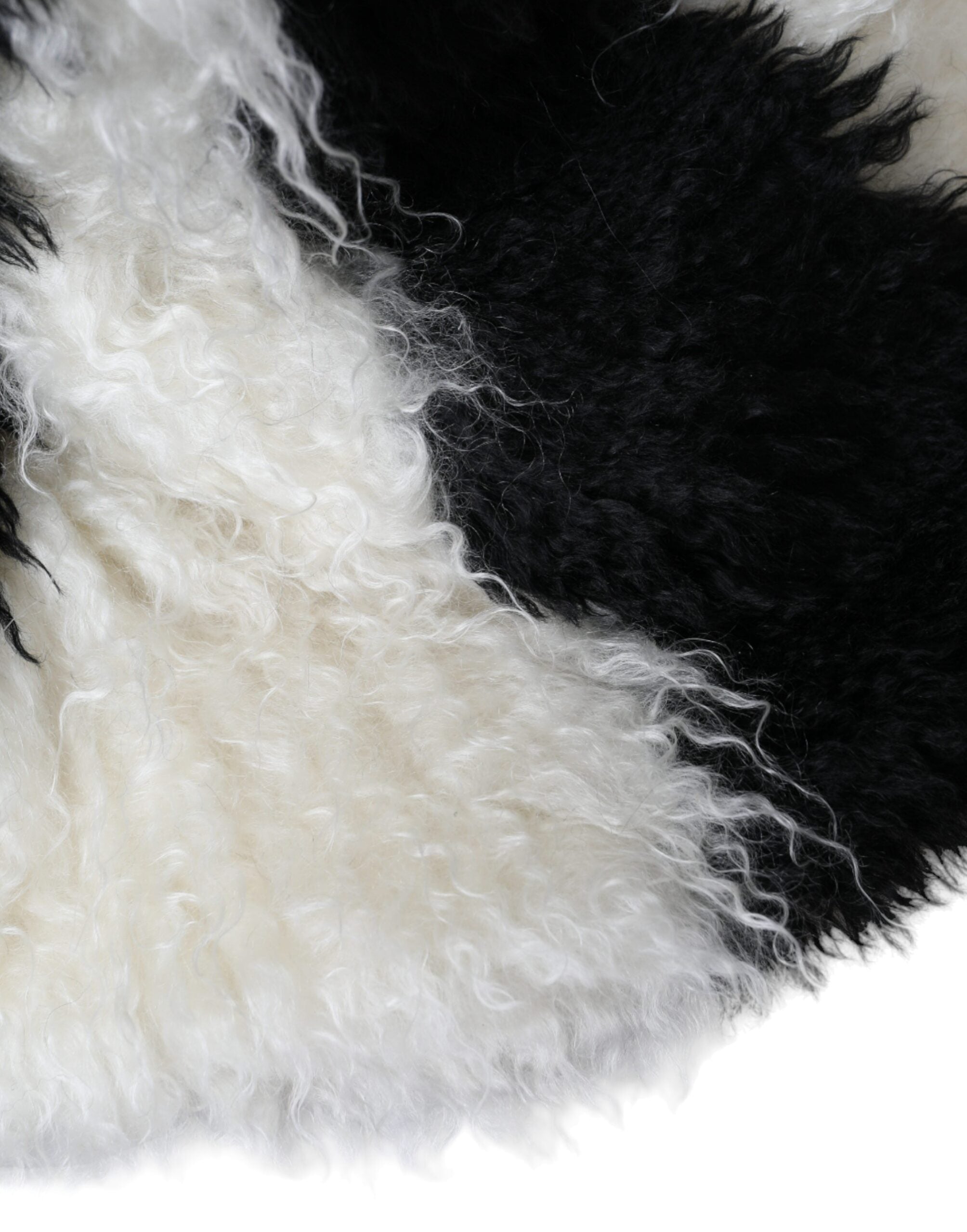 Dolce & Gabbana Stripes Mohair Fur Bucket Black White Hat Glam Steals