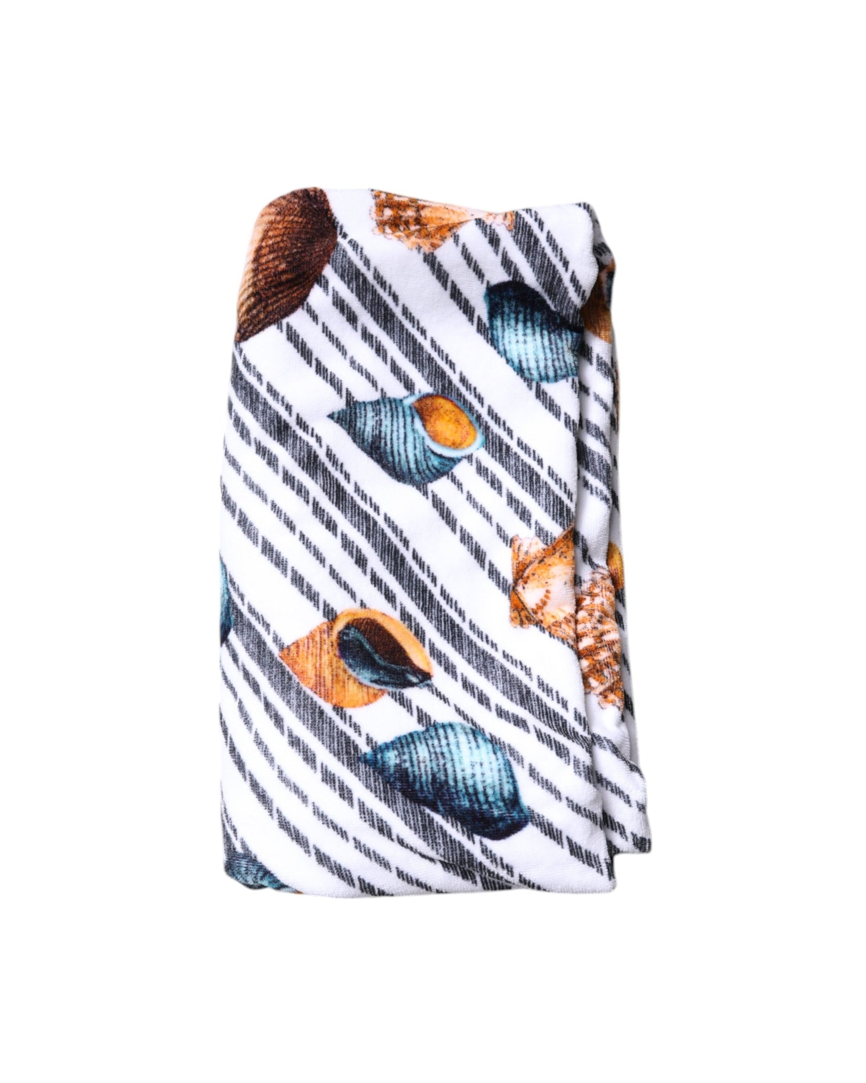 Dolce & Gabbana Stripes Seashells Beach Multicolor Towel Glam Steals