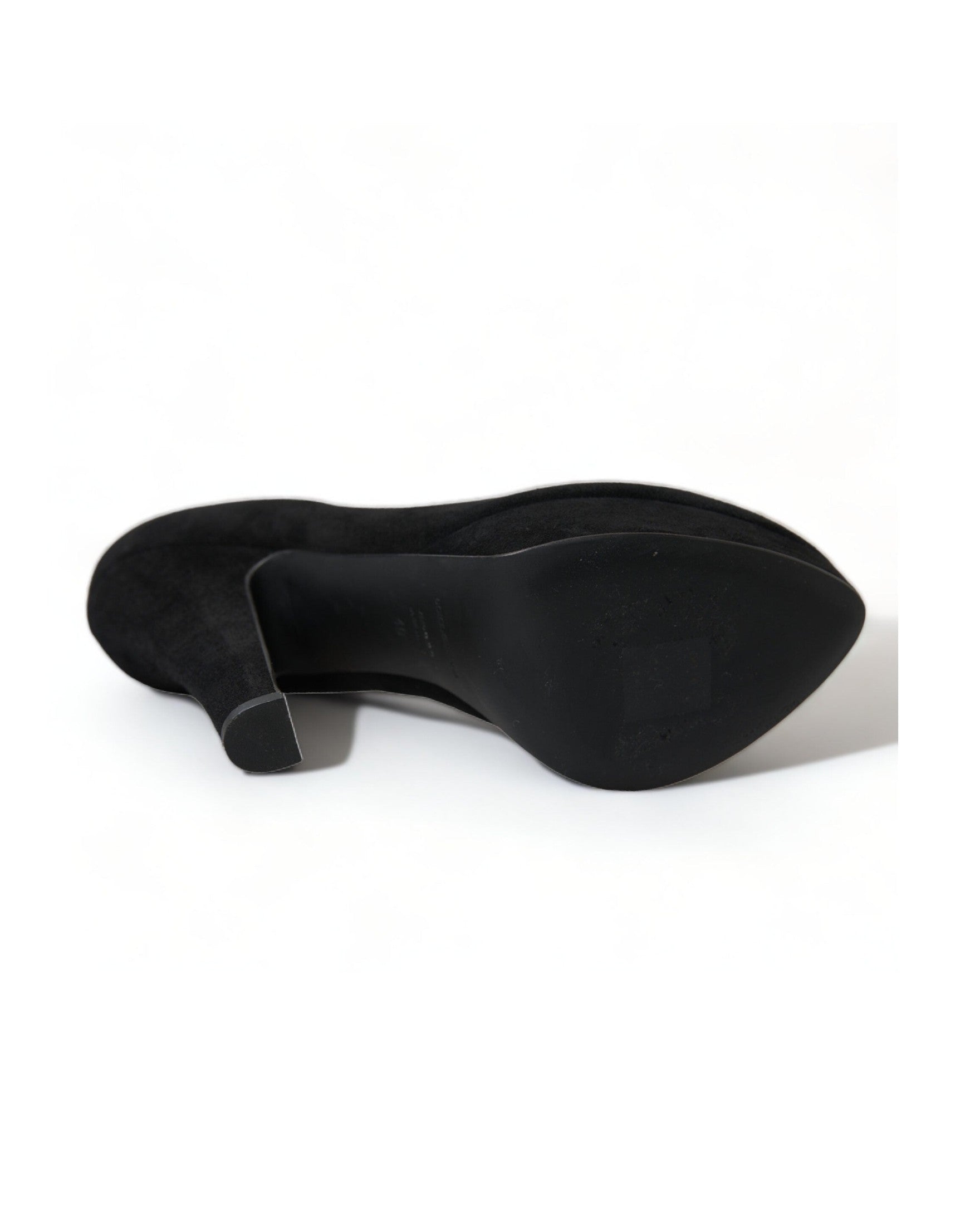 Dolce & Gabbana Suede Heeled Pumps Black Sophistication Glam Steals