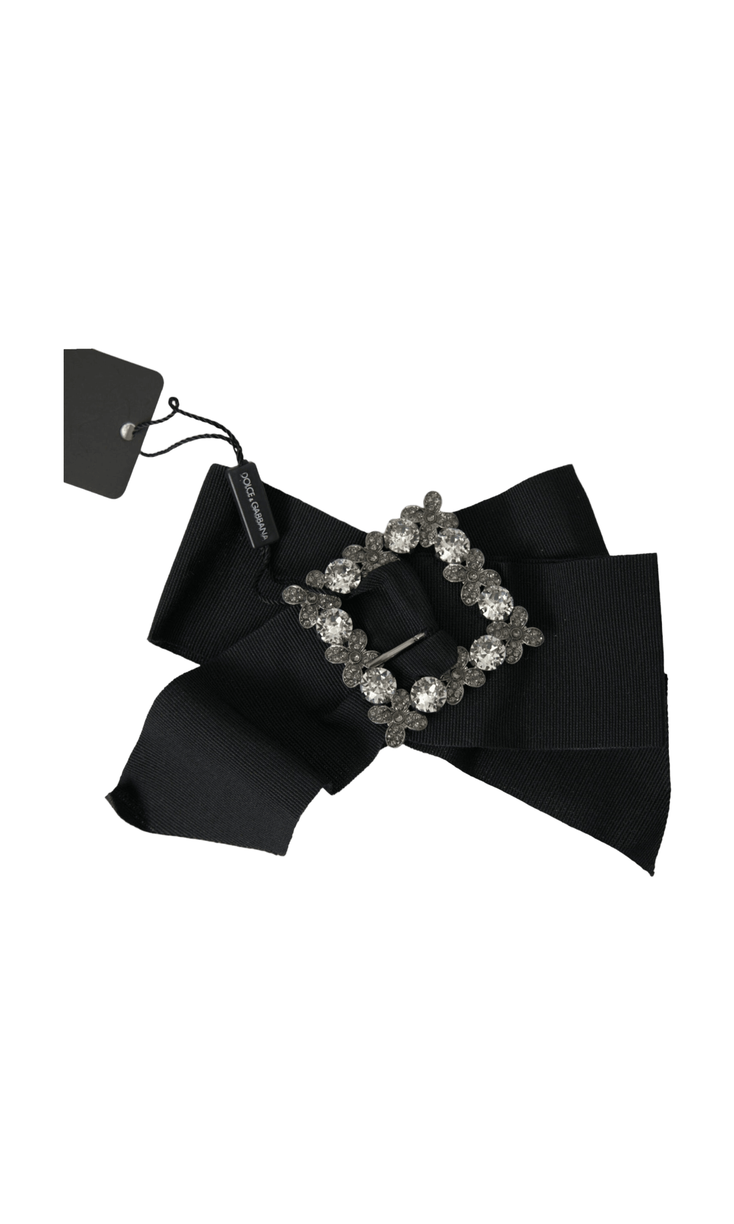 Dolce & Gabbana Swarovski Crystal Embellished Hair Black Clip Glam Steals