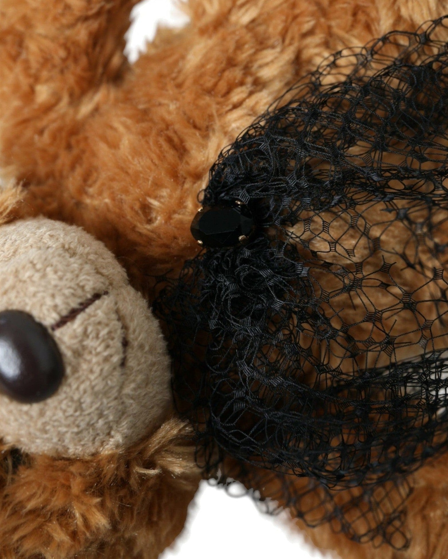 Dolce & Gabbana Teddy Bear Crystal Crown Hair Band Brown Gold Diadem Glam Steals