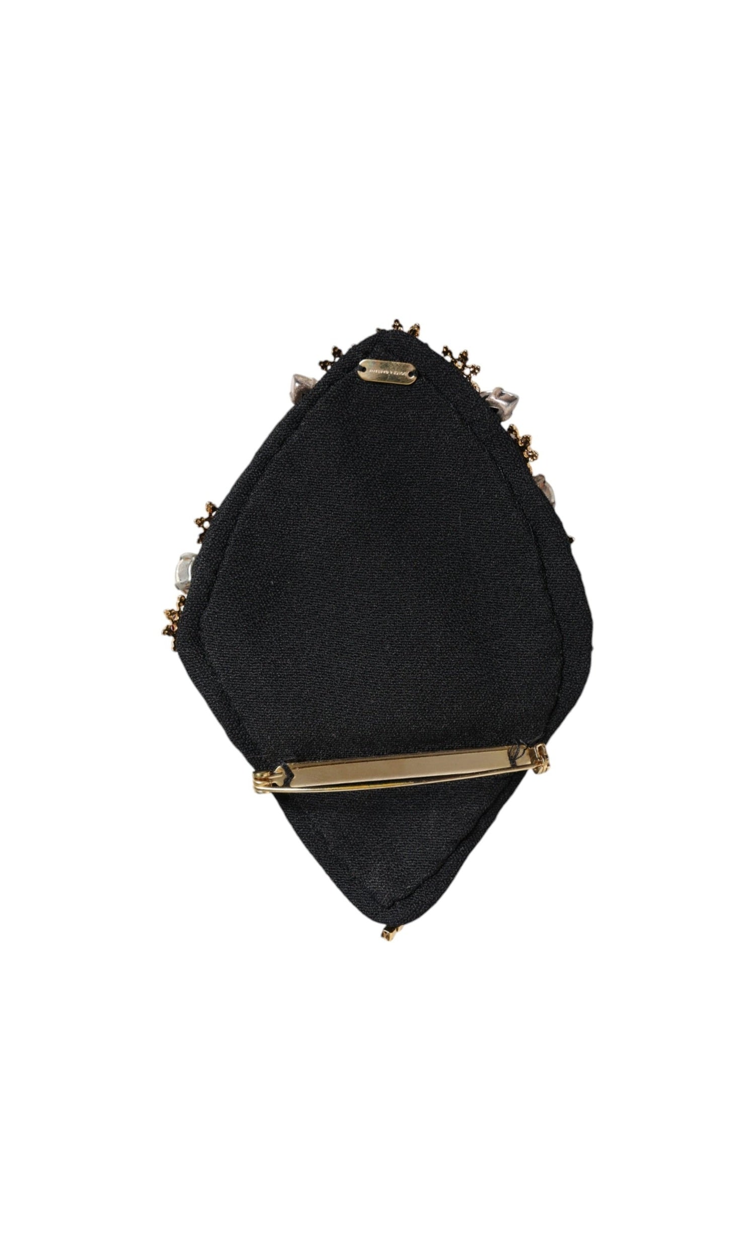 Dolce & Gabbana Tone Brass Sacred Heart Crystal Embellished Gold Brooch Glam Steals