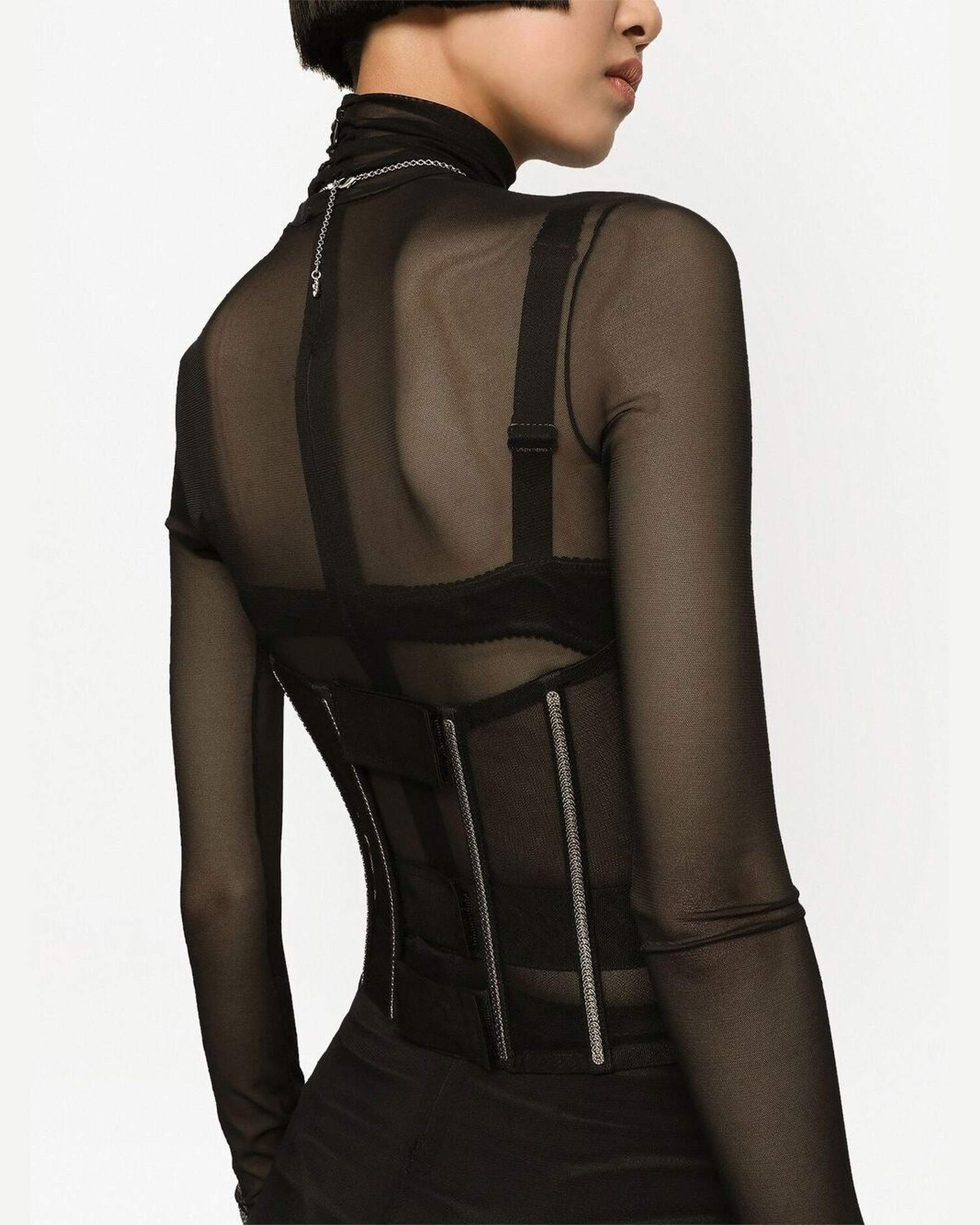 Dolce & Gabbana Tulle Corset Belt with Boning Glam Steals