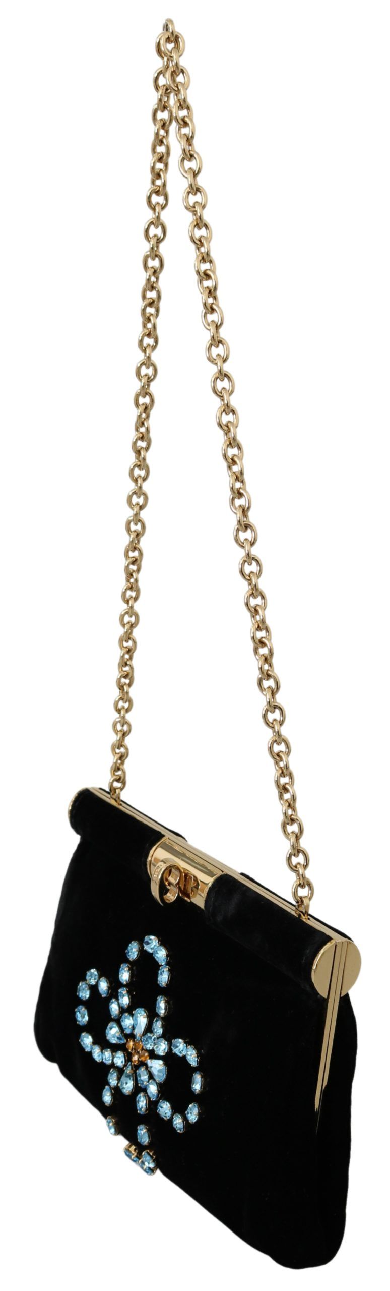 Dolce & Gabbana Velvet Evening Party Crossbody With Crystal Studs Glam Steals