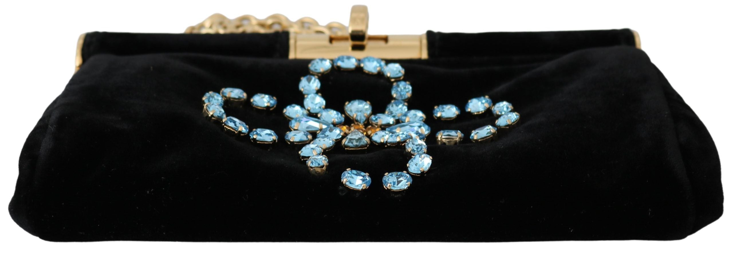 Dolce & Gabbana Velvet Evening Party Crossbody With Crystal Studs Glam Steals