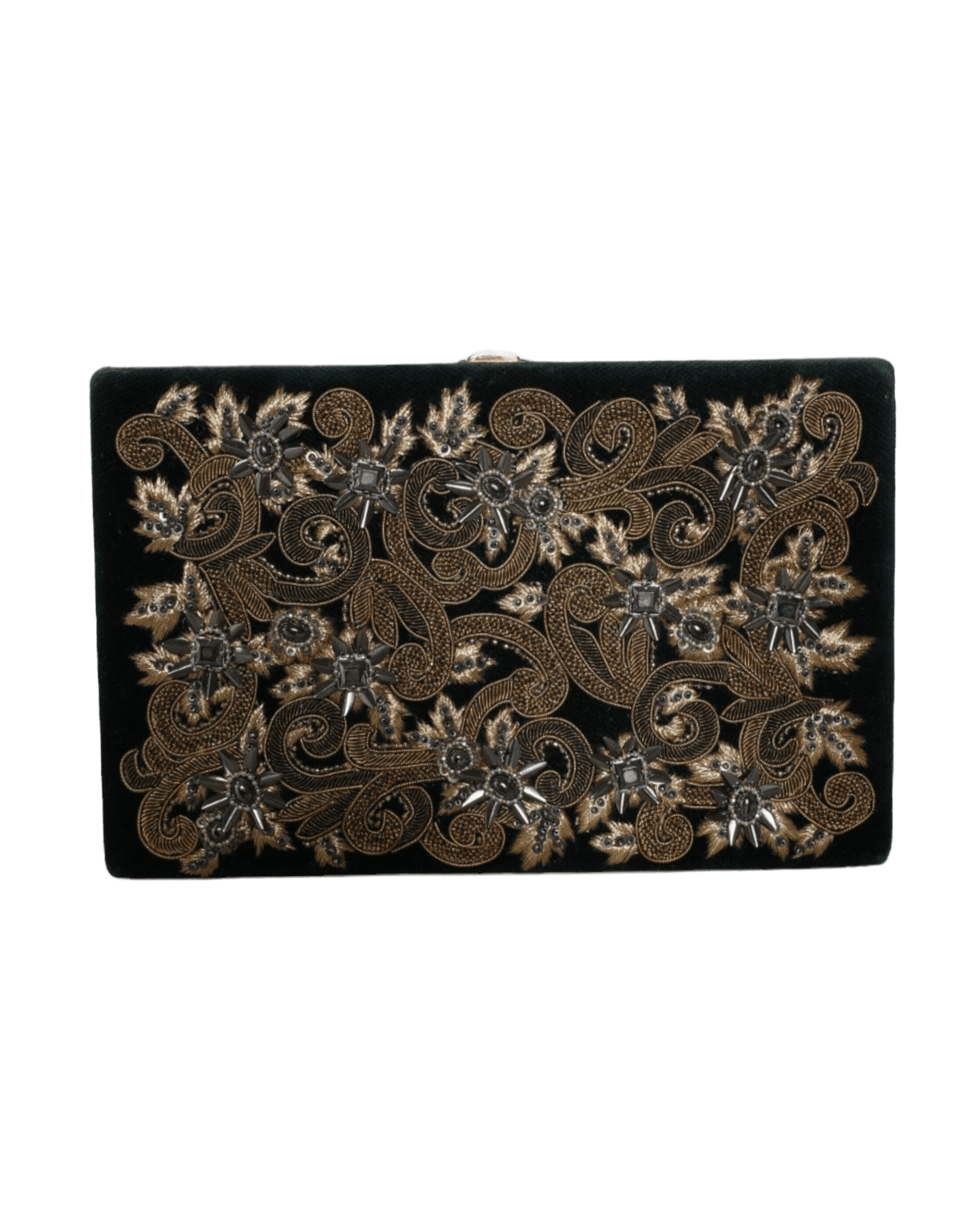 Dolce & Gabbana Black Velvet Frame Clutch Evening Party Purse Bag Clutch Bags