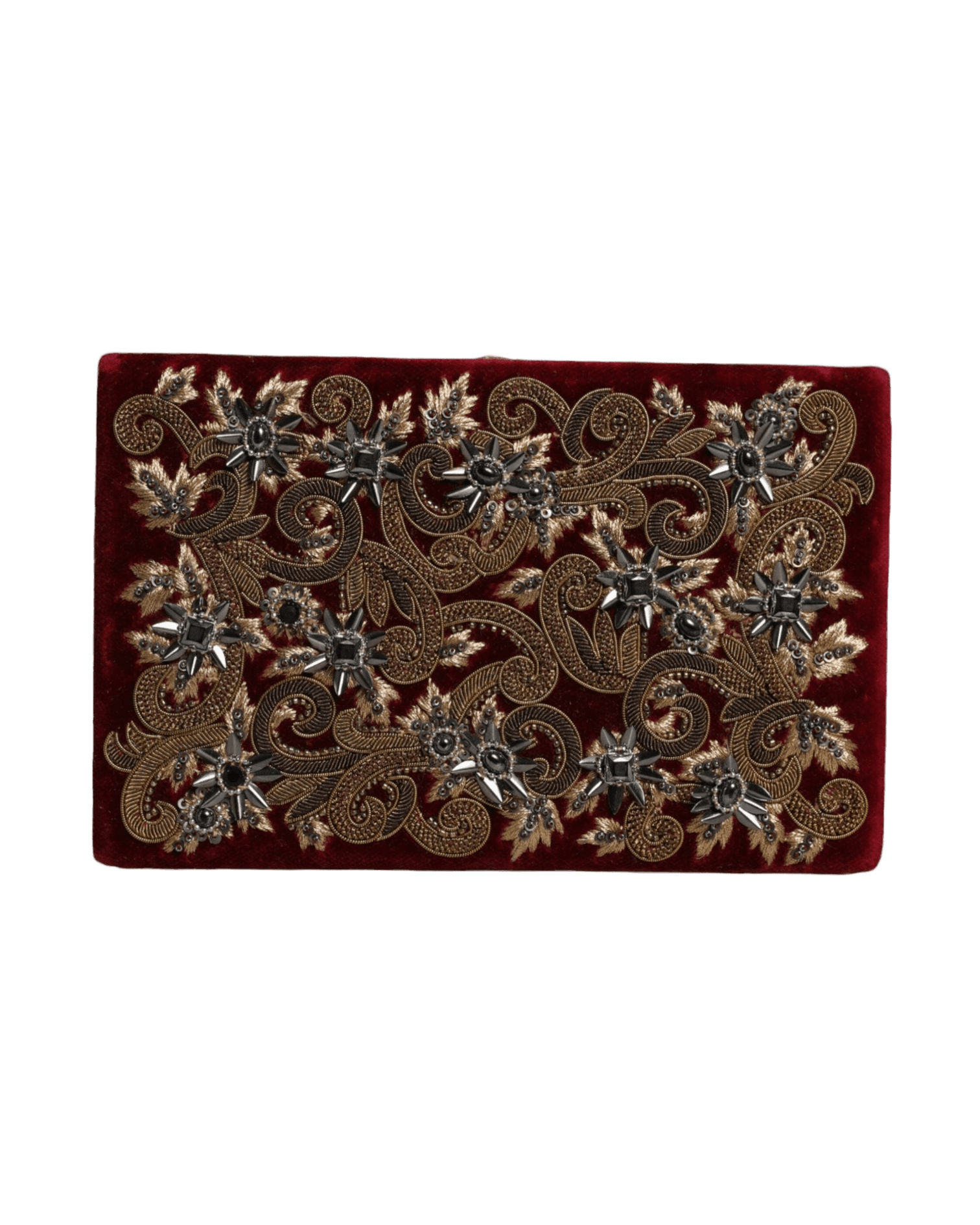 Dolce & Red Gabbana Velvet Frame Clutch Evening Party Purse Bag Glam Steals