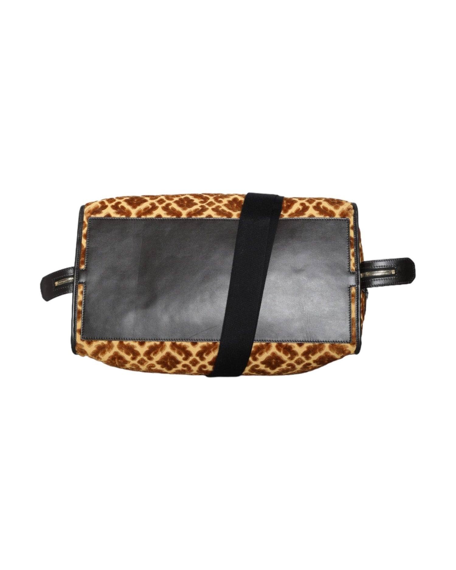 Dolce & Gabbana Velvet Top Handle Shoulder Duffle Women Beige Bag Glam Steals