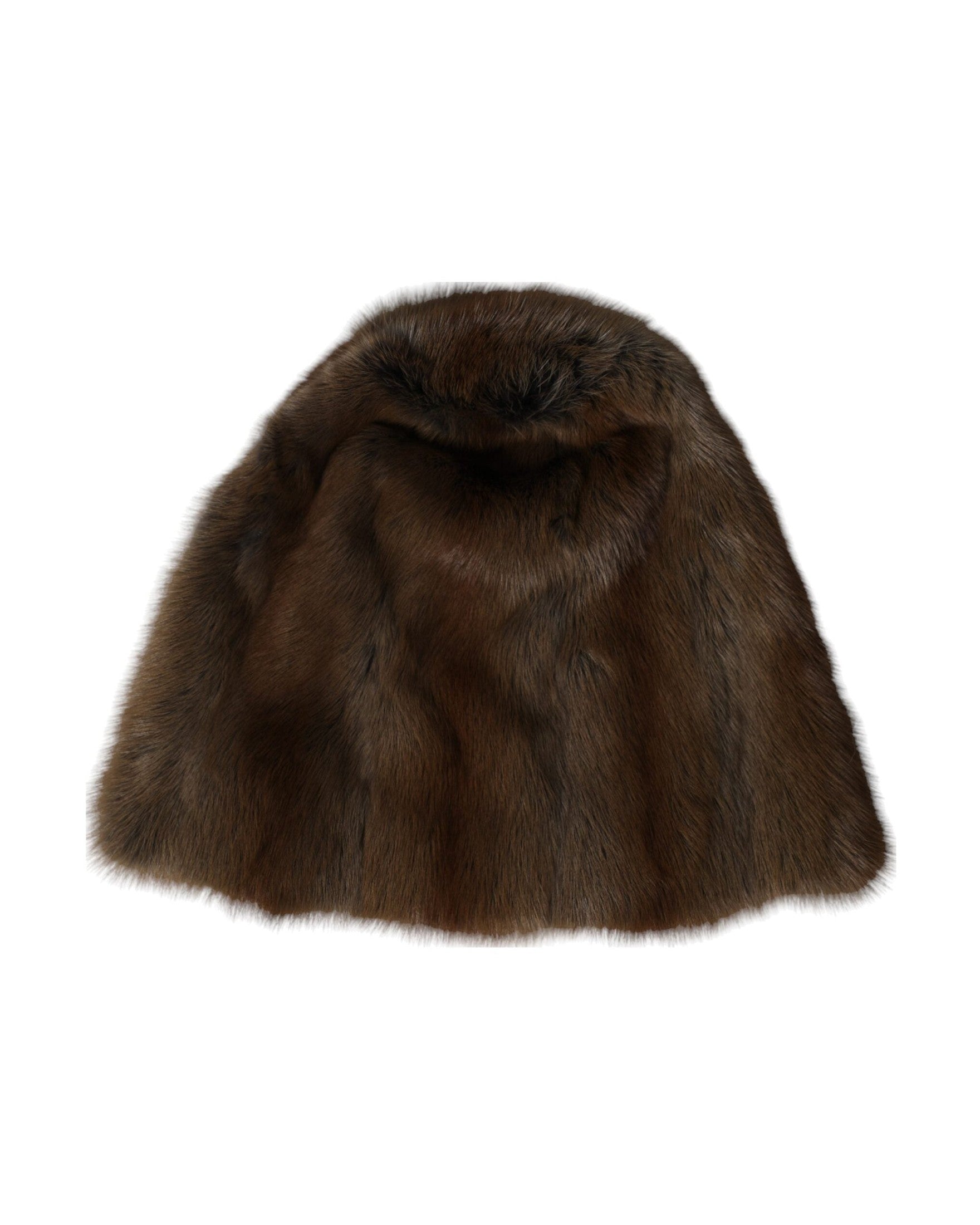 Dolce & Gabbana Weasel Fur Womens Cashmere Hat Brown Beanie Glam Steals