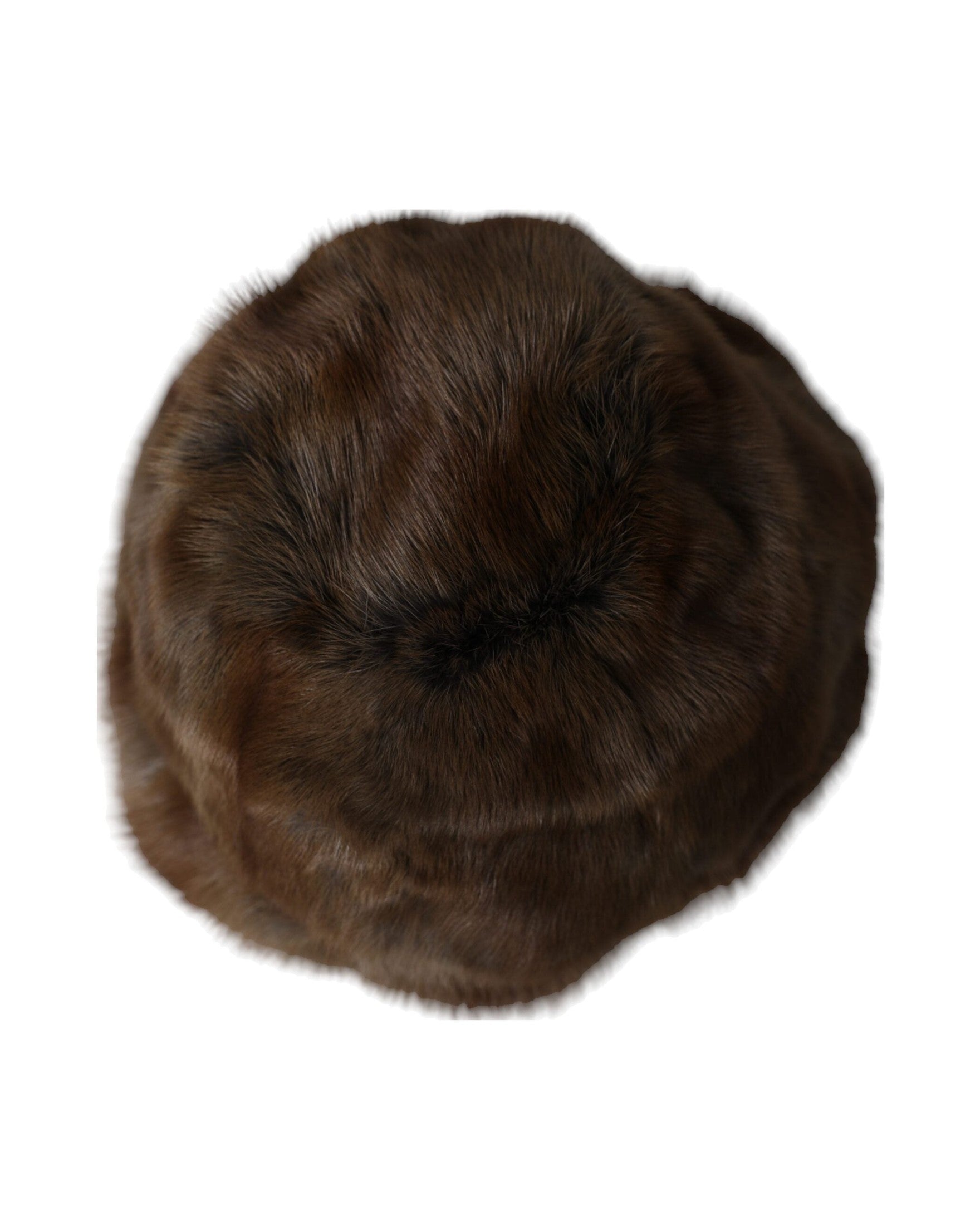 Dolce & Gabbana Weasel Fur Womens Cashmere Hat Brown Beanie Glam Steals