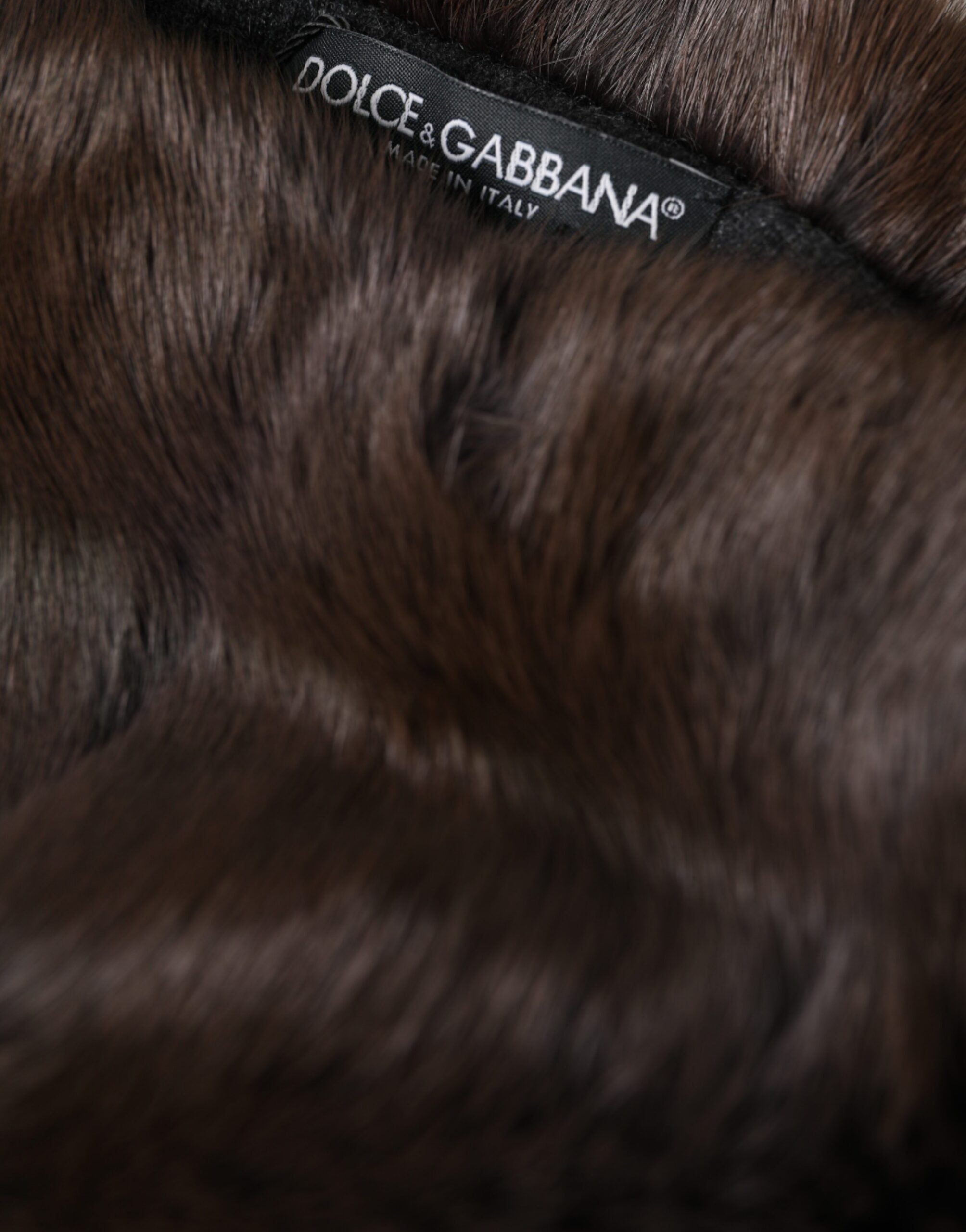Dolce & Gabbana Weasel Fur Womens Cashmere Hat Brown Beanie Glam Steals