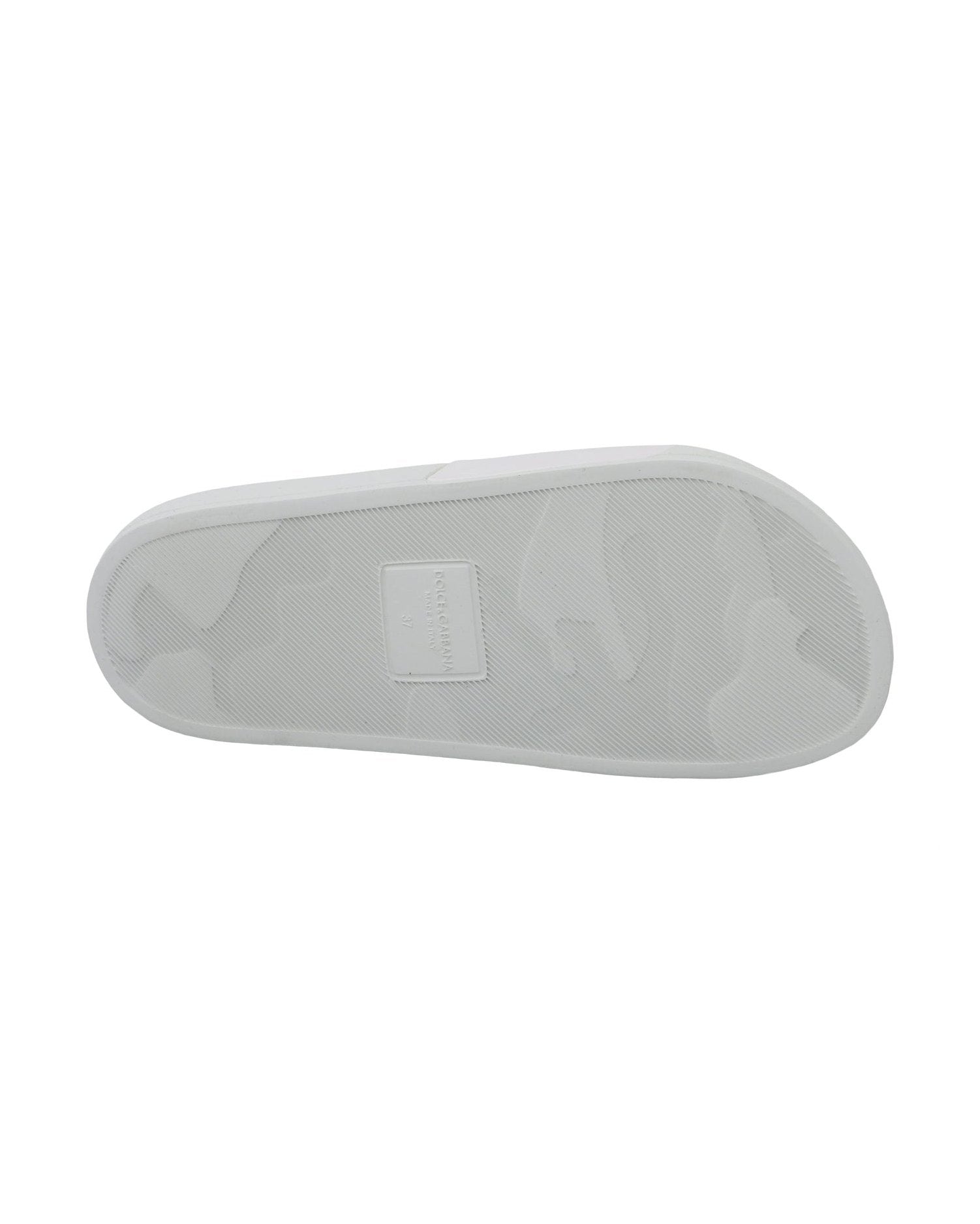 Dolce & Gabbana White Chic Slide Sandals Shoes