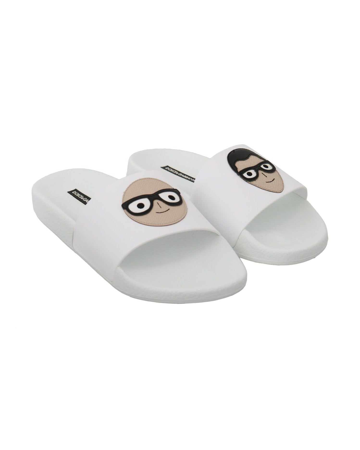 Dolce & Gabbana White Chic Slide Sandals Shoes
