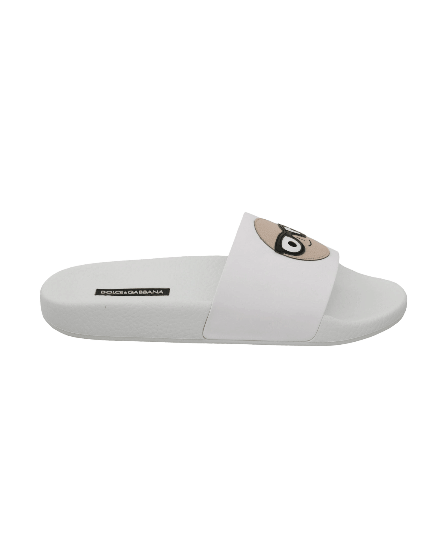 Dolce & Gabbana White Chic Slide Sandals Luxury Summer Footwear Glam Steals