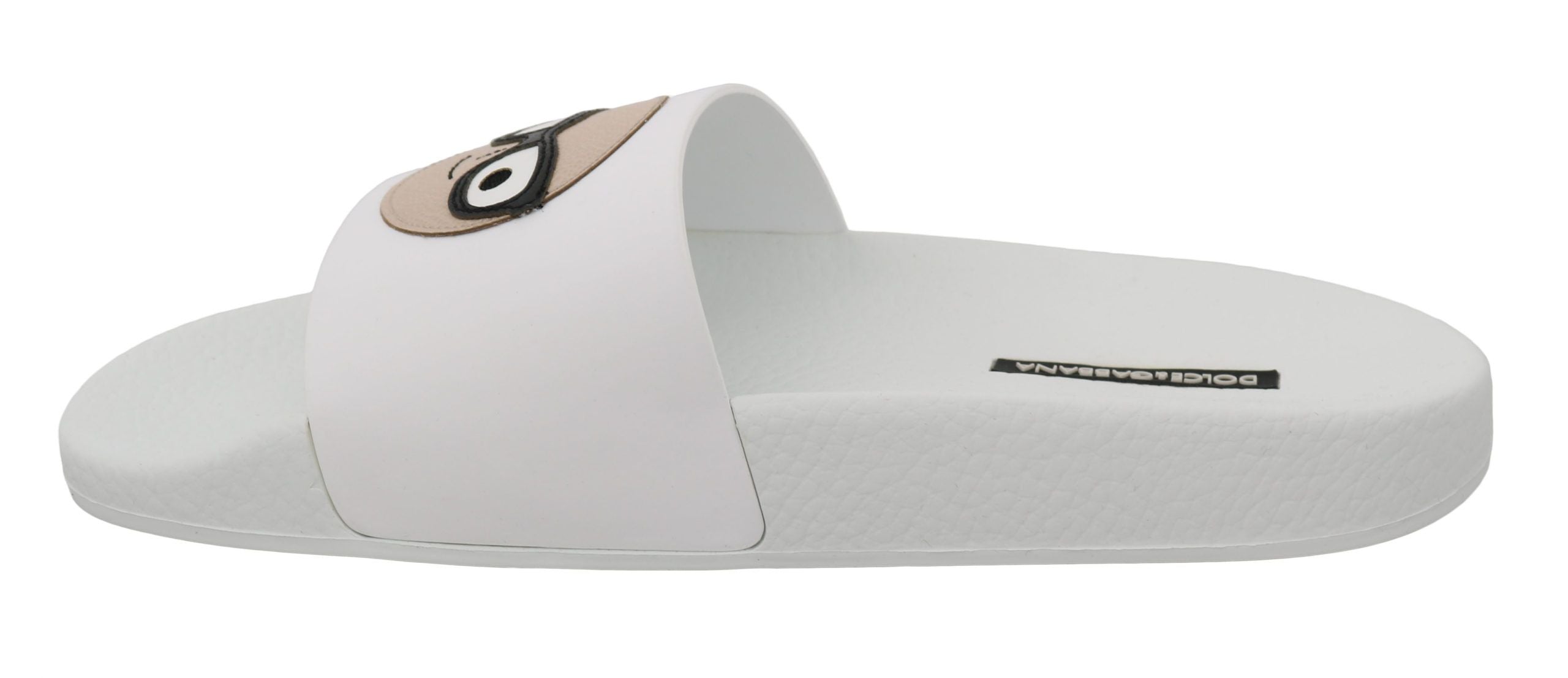 Dolce & Gabbana White Chic Slide Sandals Luxury Summer Footwear Glam Steals