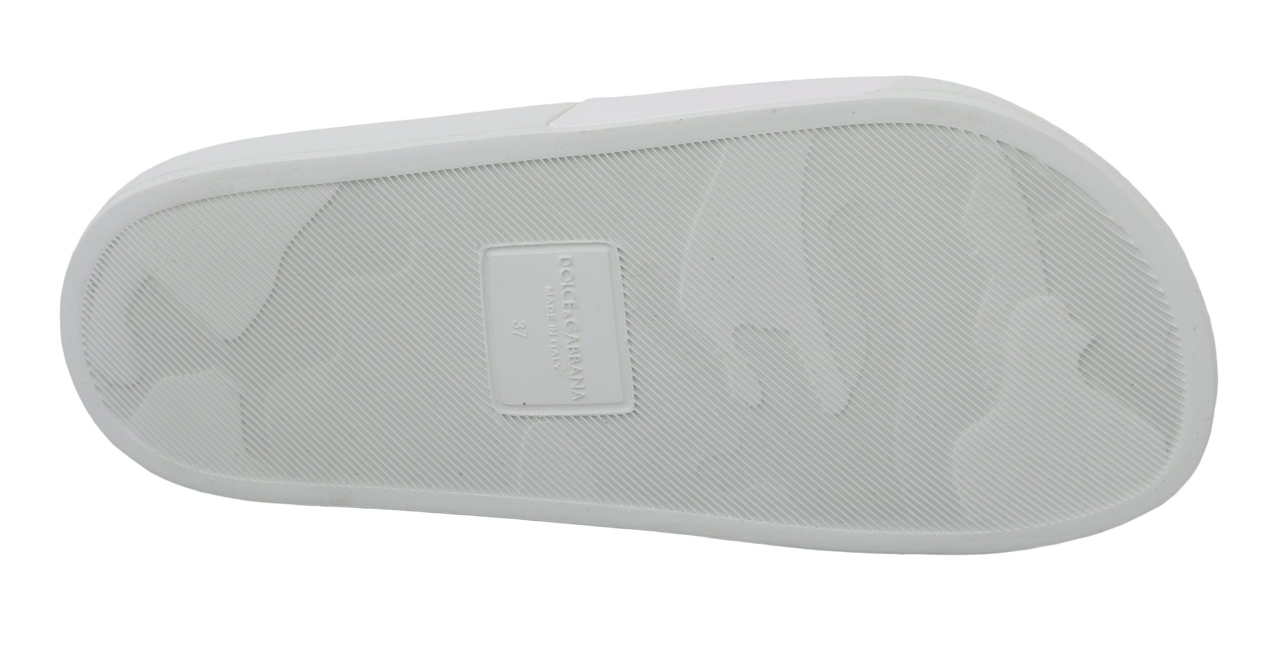 Dolce & Gabbana White Chic Slide Sandals Luxury Summer Footwear Glam Steals