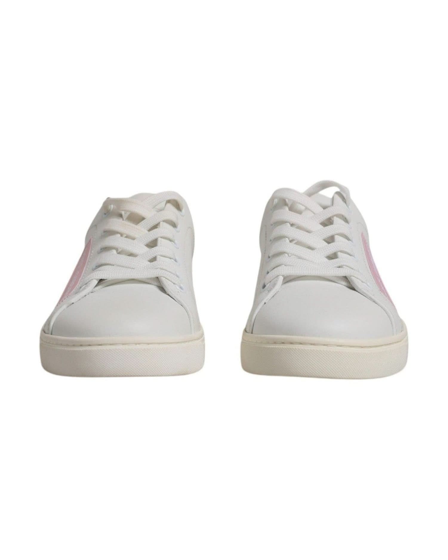 Dolce & Gabbana White Classic Calf Leather Sneakers Shoes Sneakers