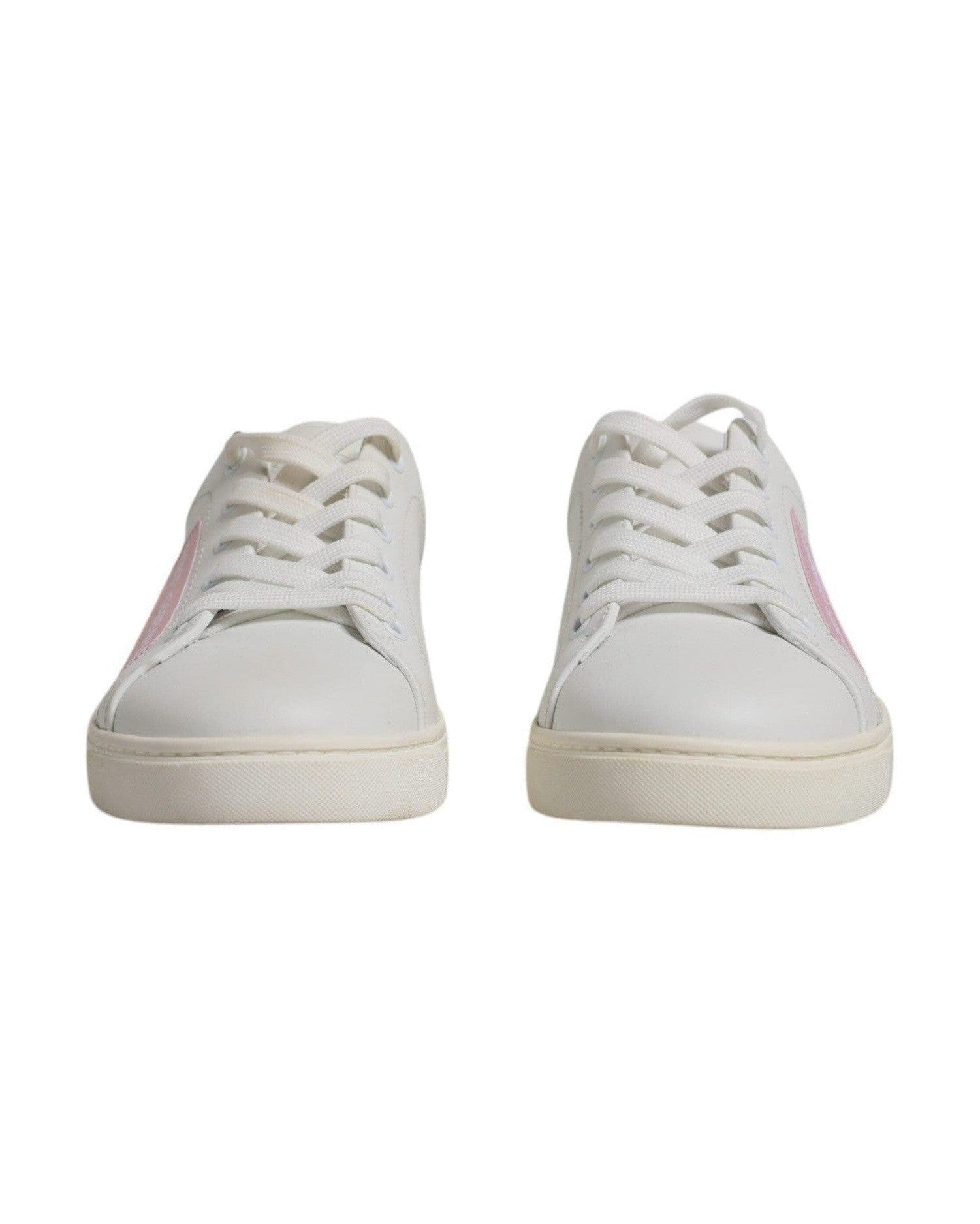 Dolce & Gabbana White Classic Calf Leather Sneakers Shoes Glam Steals