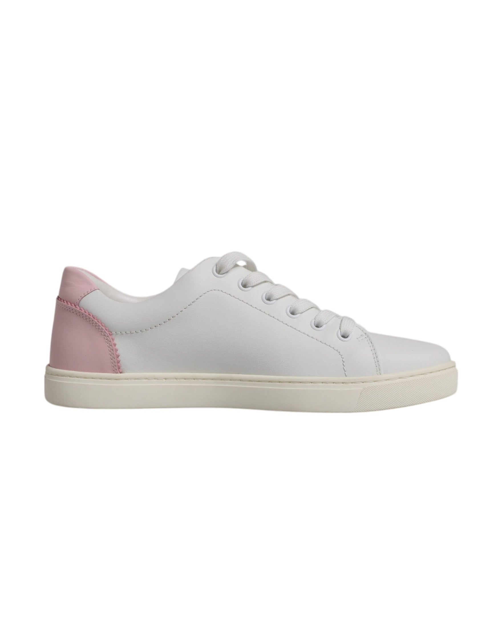 Dolce & Gabbana White Classic Calf Leather Sneakers Shoes Glam Steals