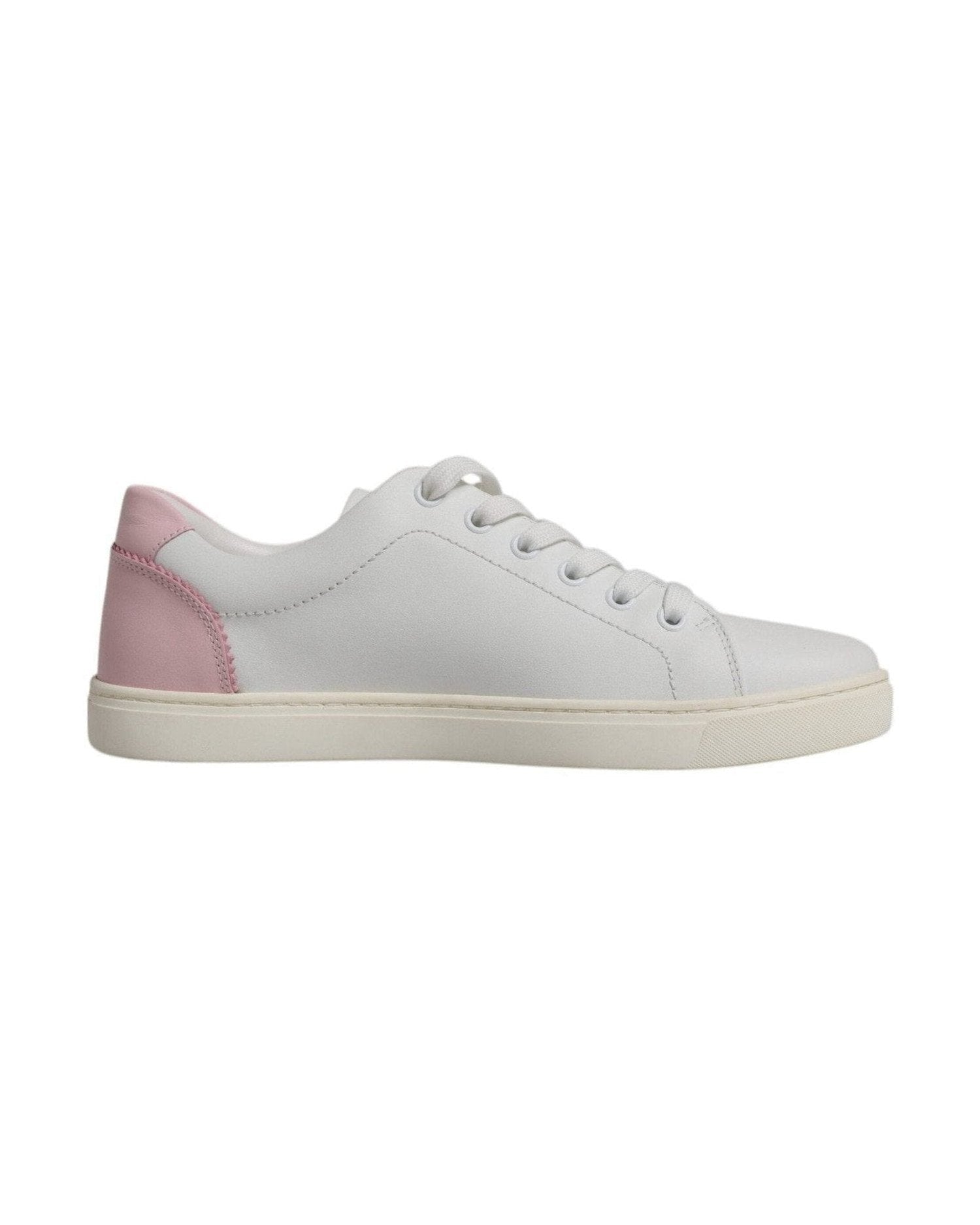 Dolce & Gabbana White Classic Calf Leather Sneakers Shoes Glam Steals
