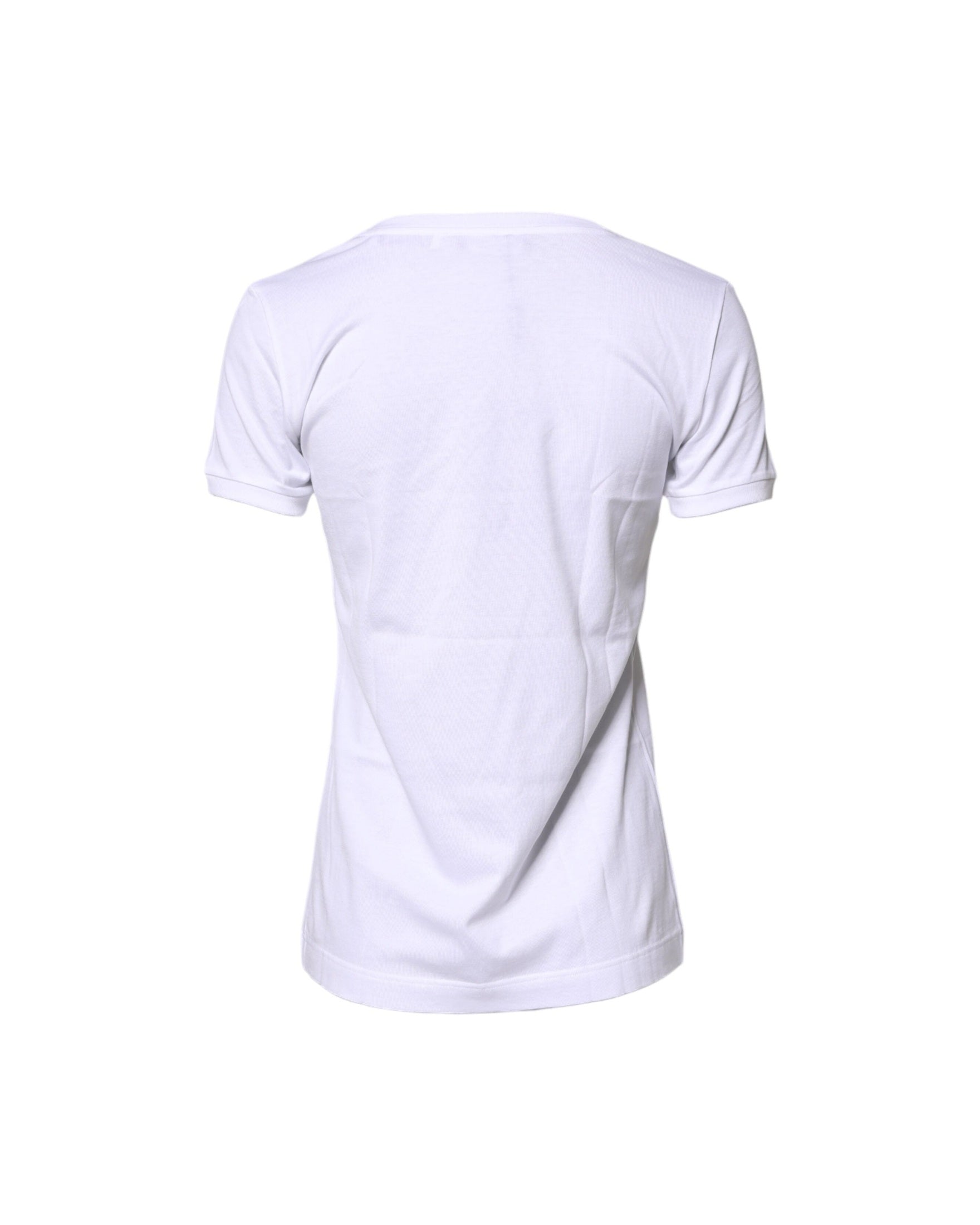 Dolce & Gabbana White Cotton Crew Neck T-shirt Glam Steals