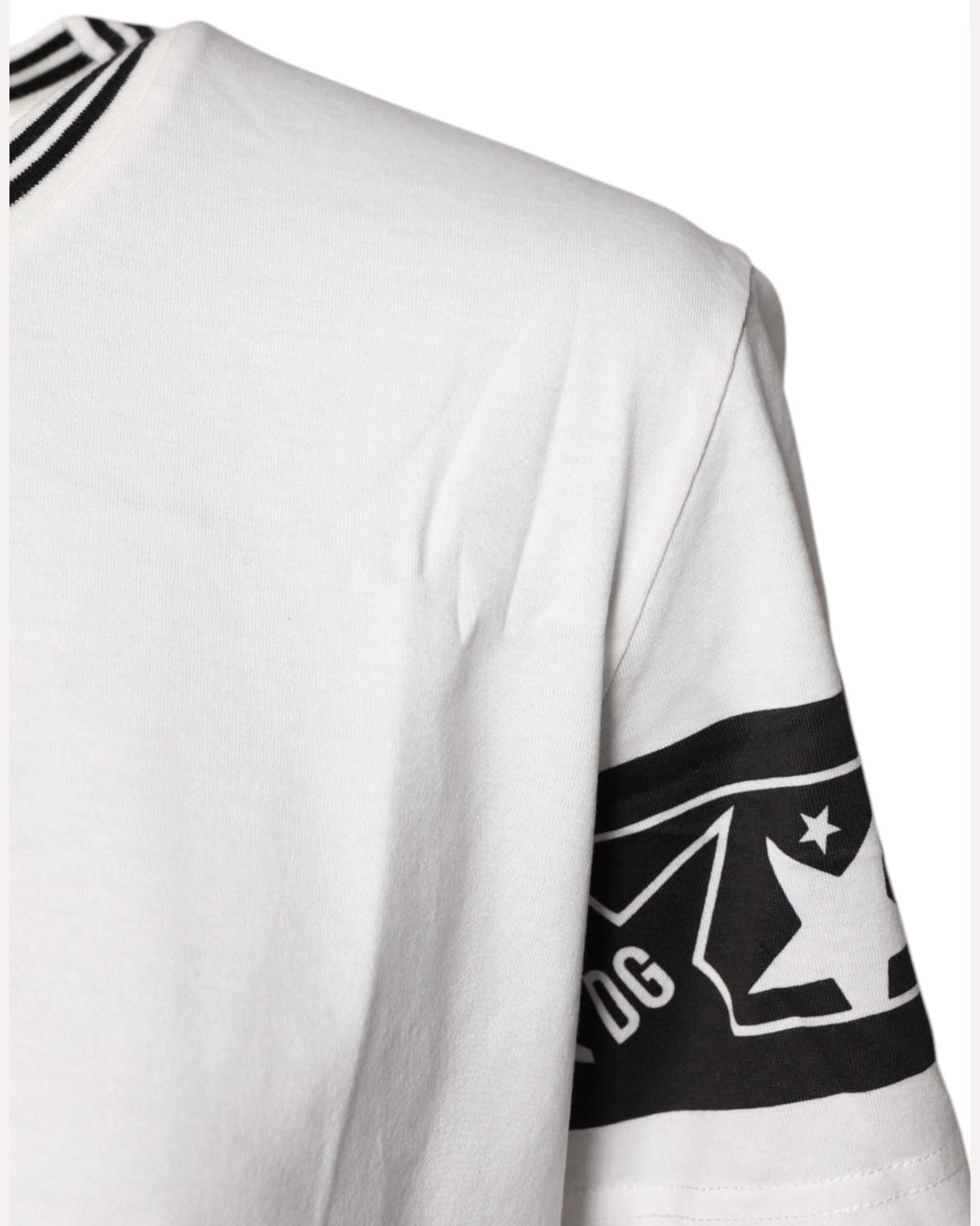Dolce & Gabbana White Cotton Crewneck T-Shirt T-Shirts