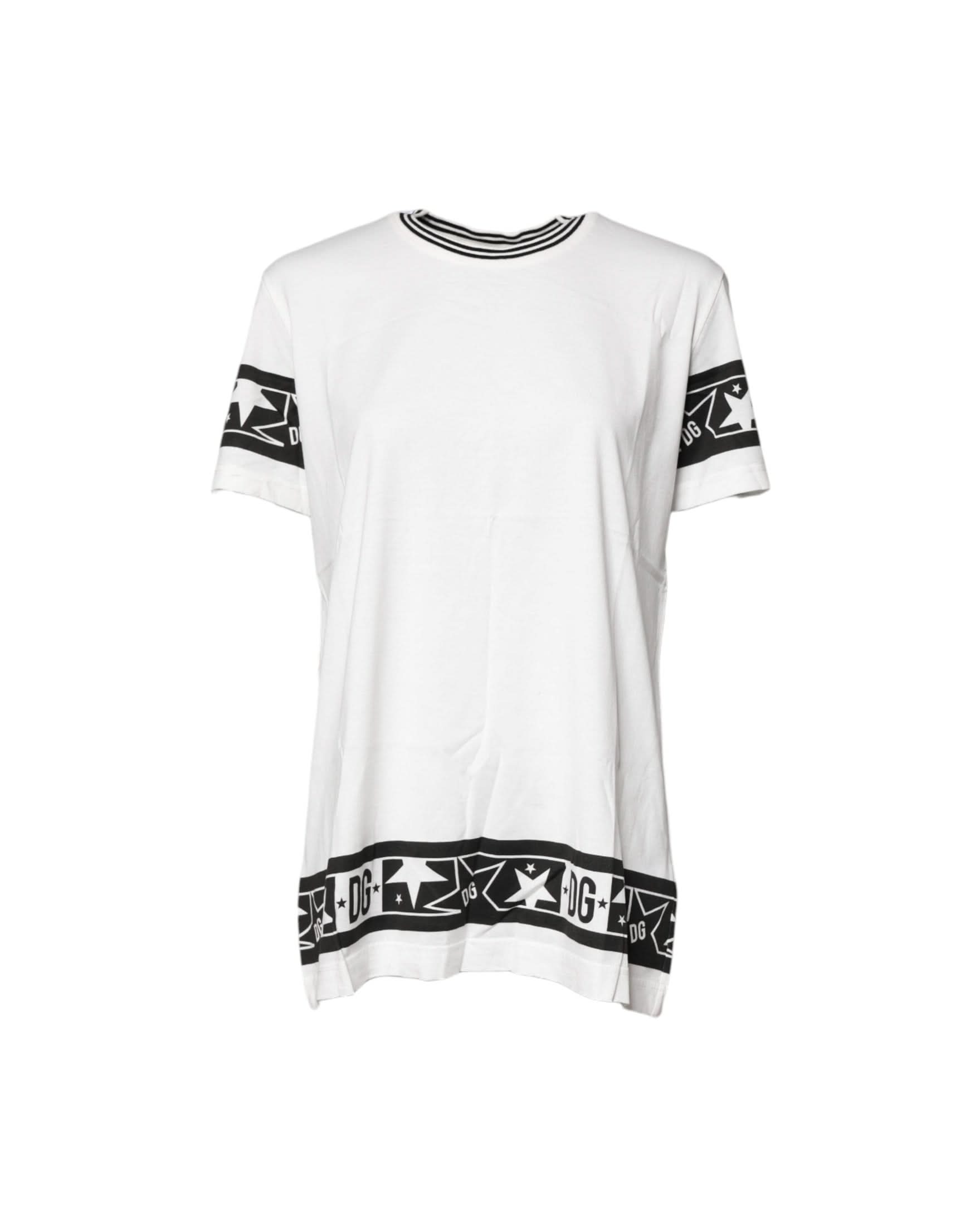 Dolce & Gabbana White Cotton Crewneck T-Shirt T-Shirts