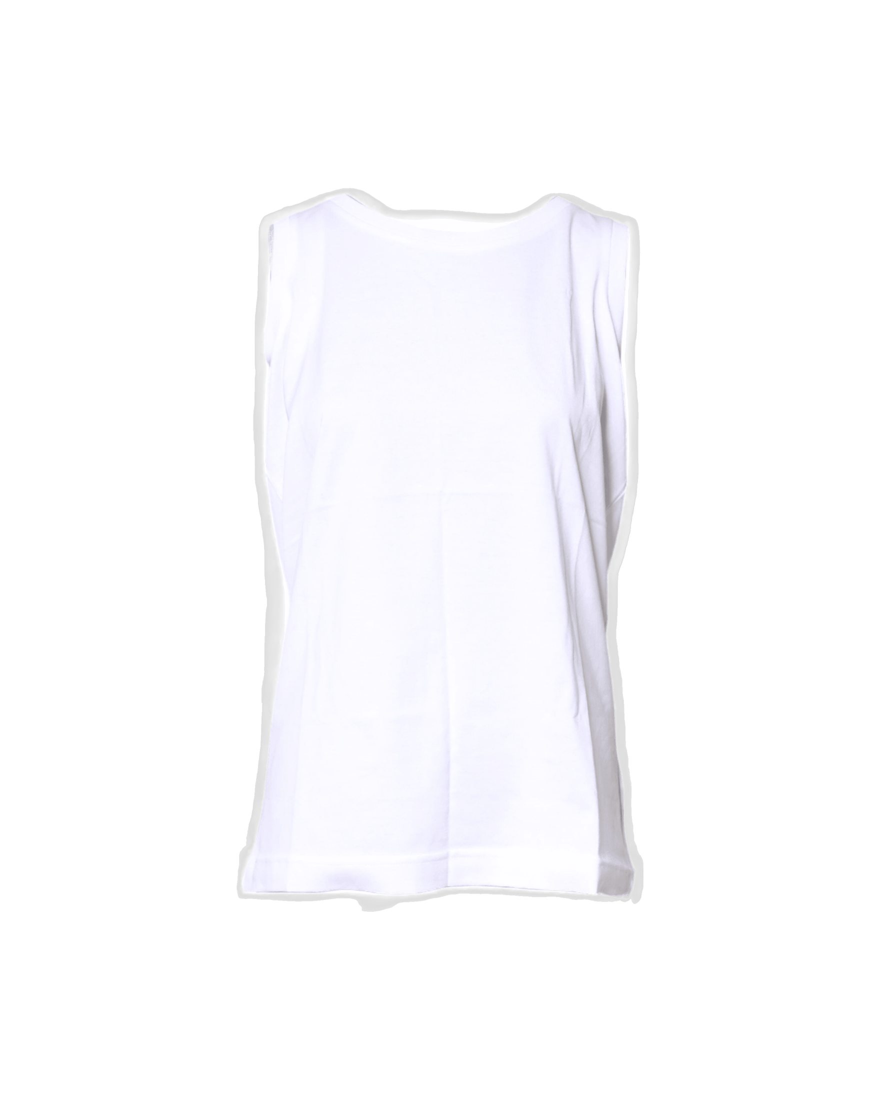Dolce & Gabbana White Cotton Sleeveless Crew Neck T-shirt Tank Tops