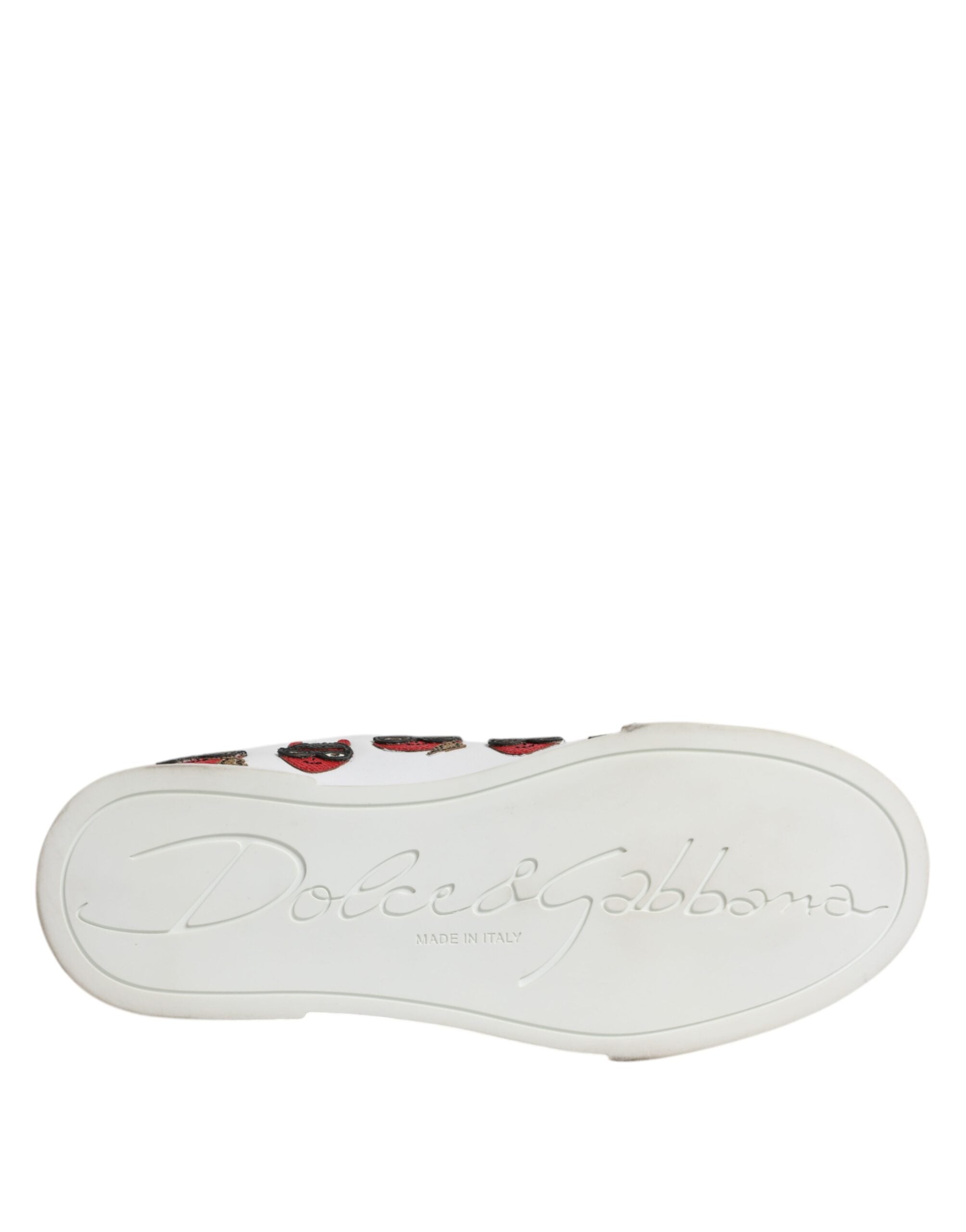 Dolce & Gabbana White Devil Face Portofino Sneakers Shoes Glam Steals