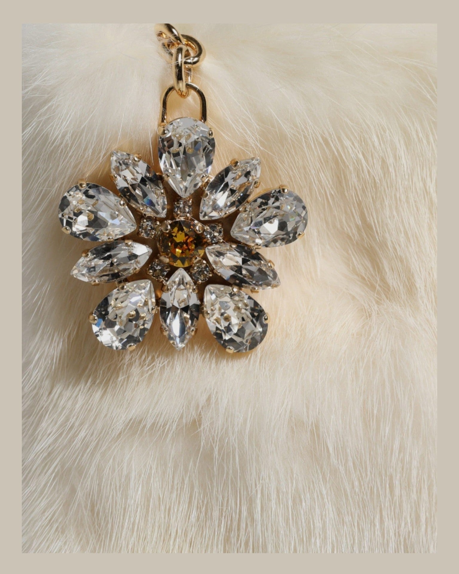 Dolce & Gabbana Fur Handbag Clutch Purse Pouch White Bag Glam Steals