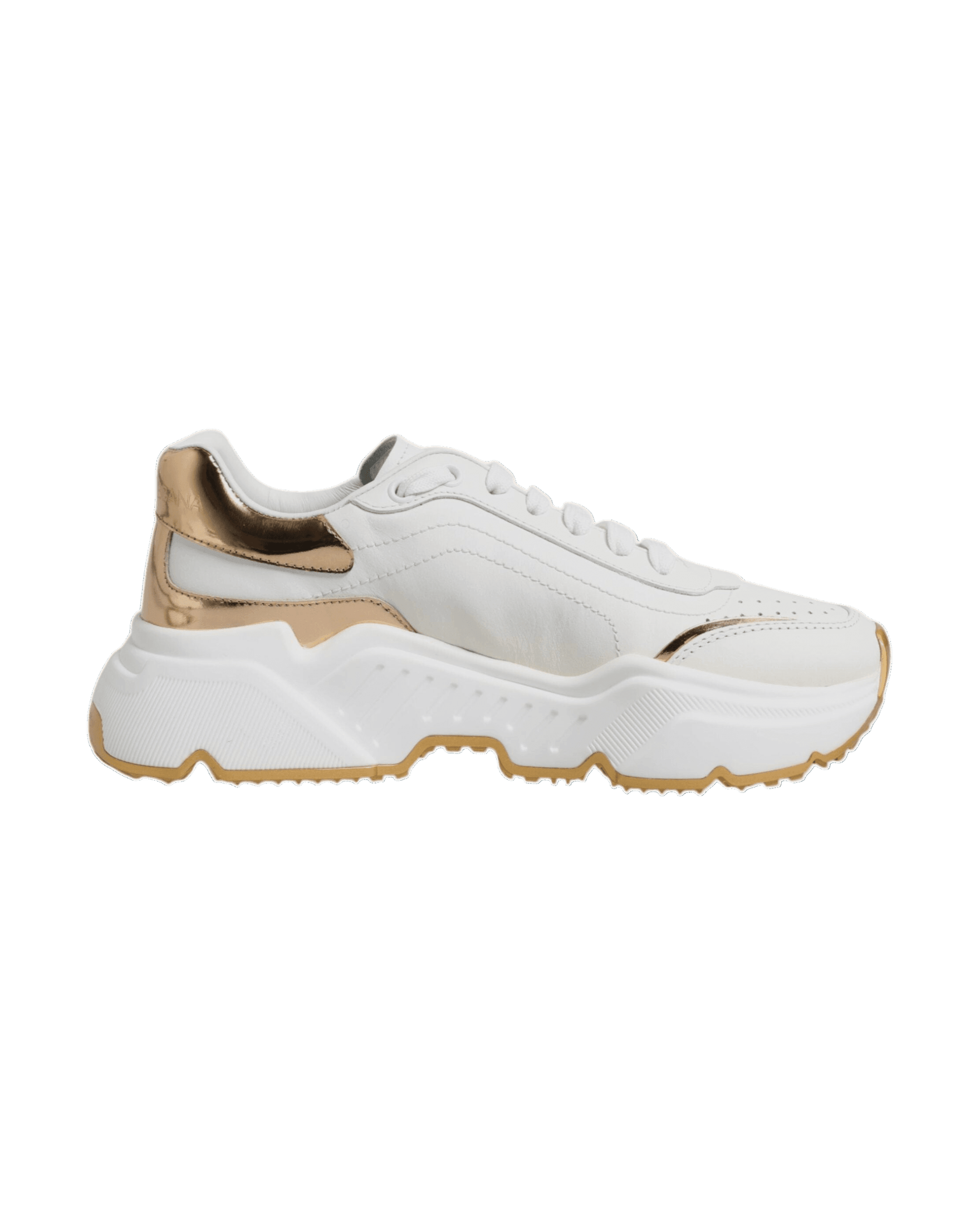 Dolce & Gabbana White Gold Daymaster Low Top Sneakers Shoes Glam Steals