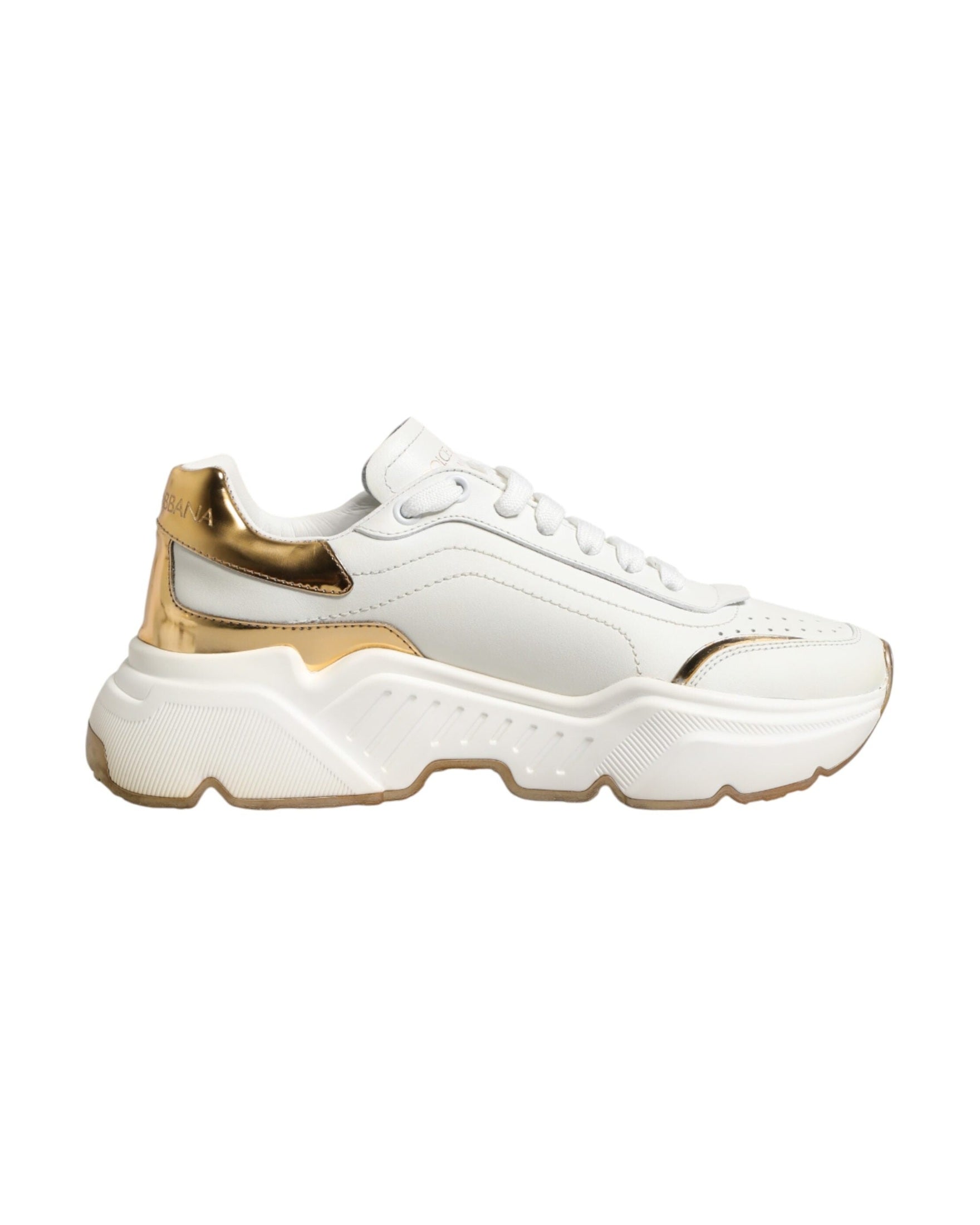 Dolce & Gabbana White Gold Daymaster Low Top Sneakers Glam Steals