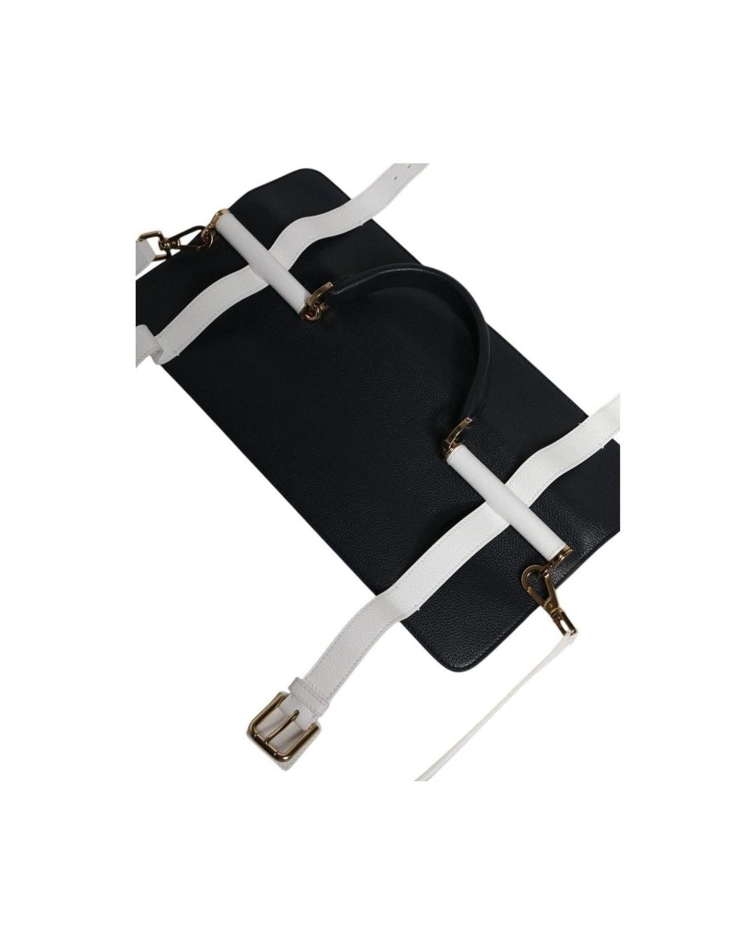 Dolce & Gabbana White Leather Calfskin Crossbody Shoulder Bag Shoulder Bags