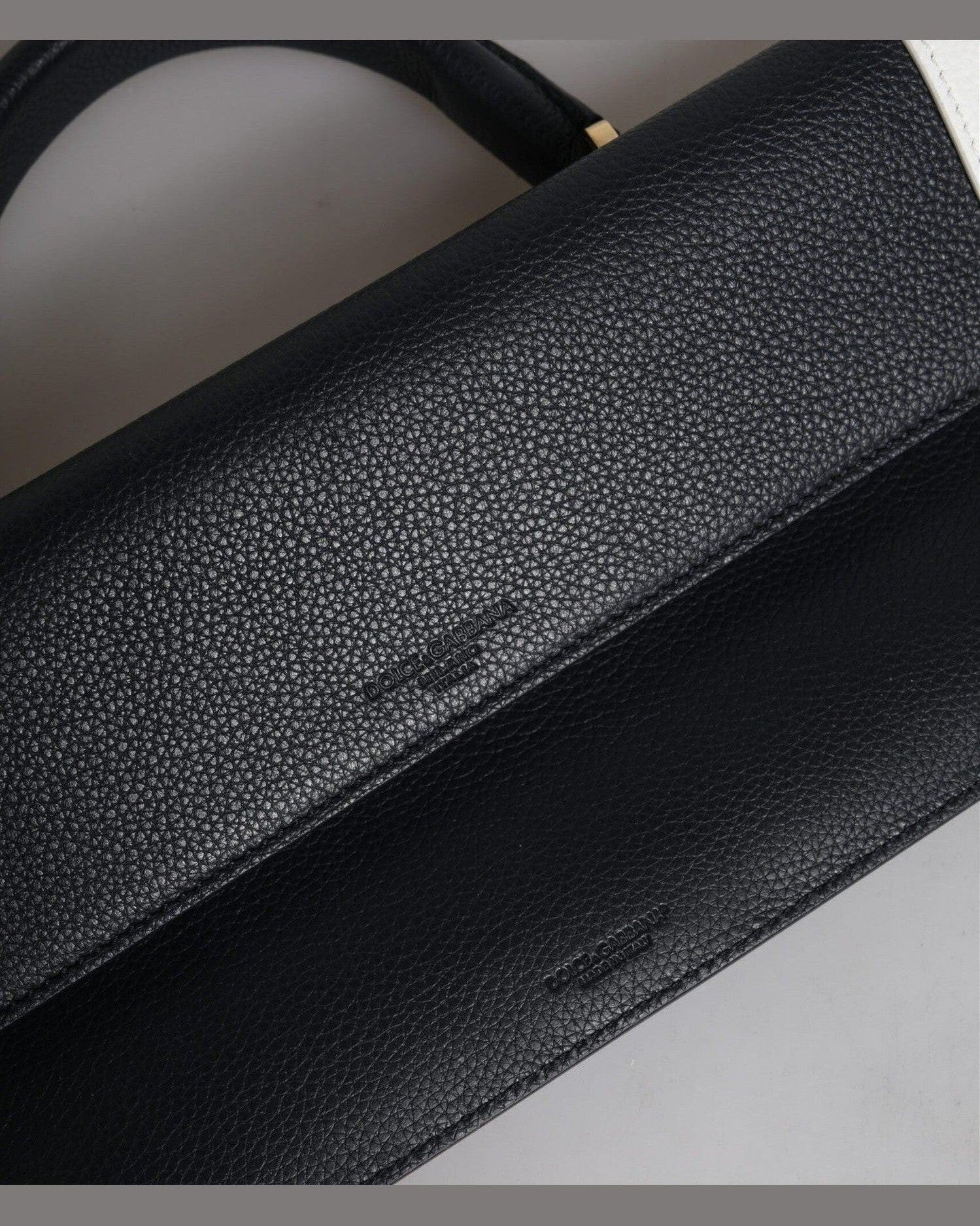 Dolce & Gabbana White Leather Blue Calfskin Crossbody Shoulder Bag Glam Steals