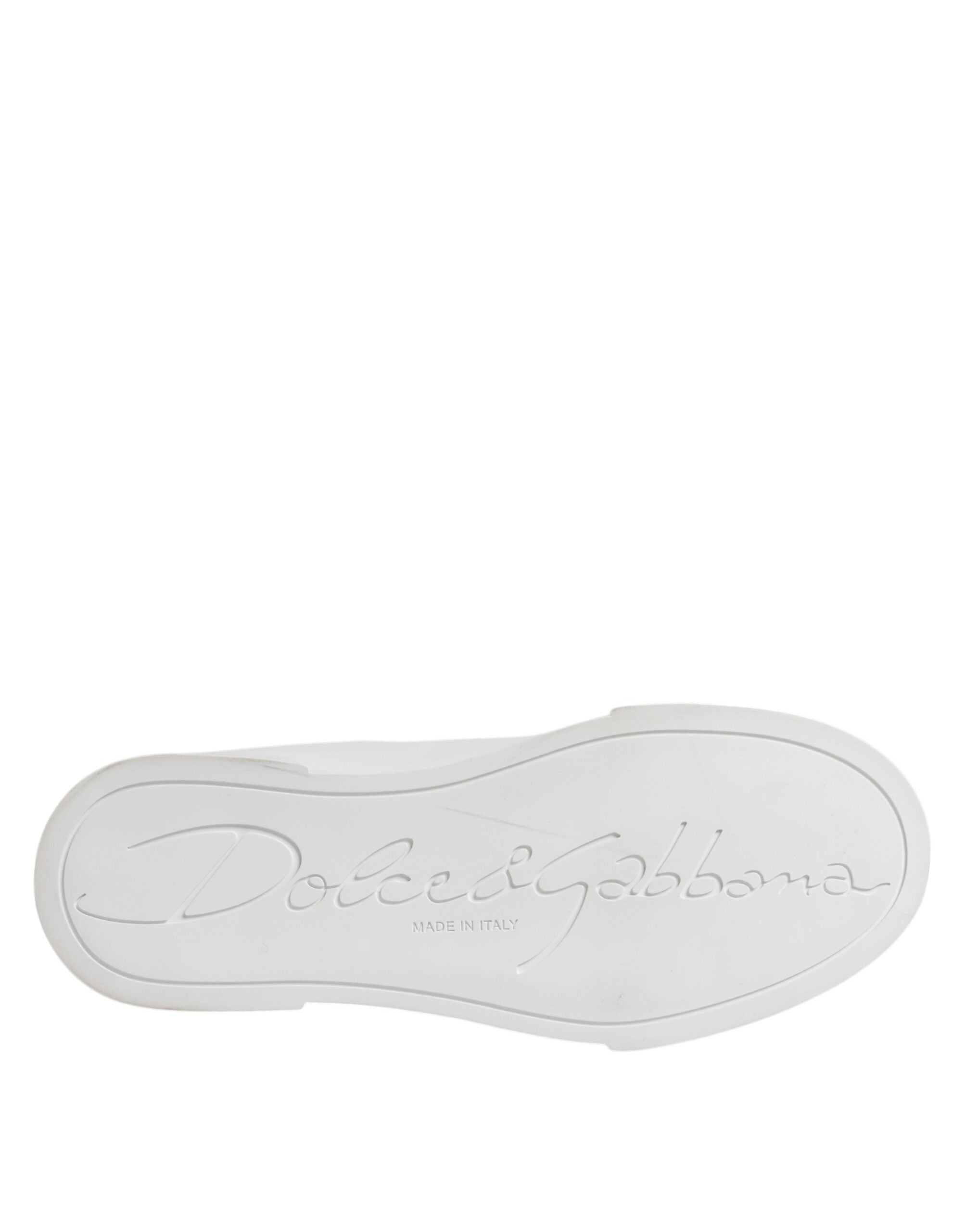 Dolce & Gabbana White Leather Classic Low Top Sneakers Shoes Glam Steals