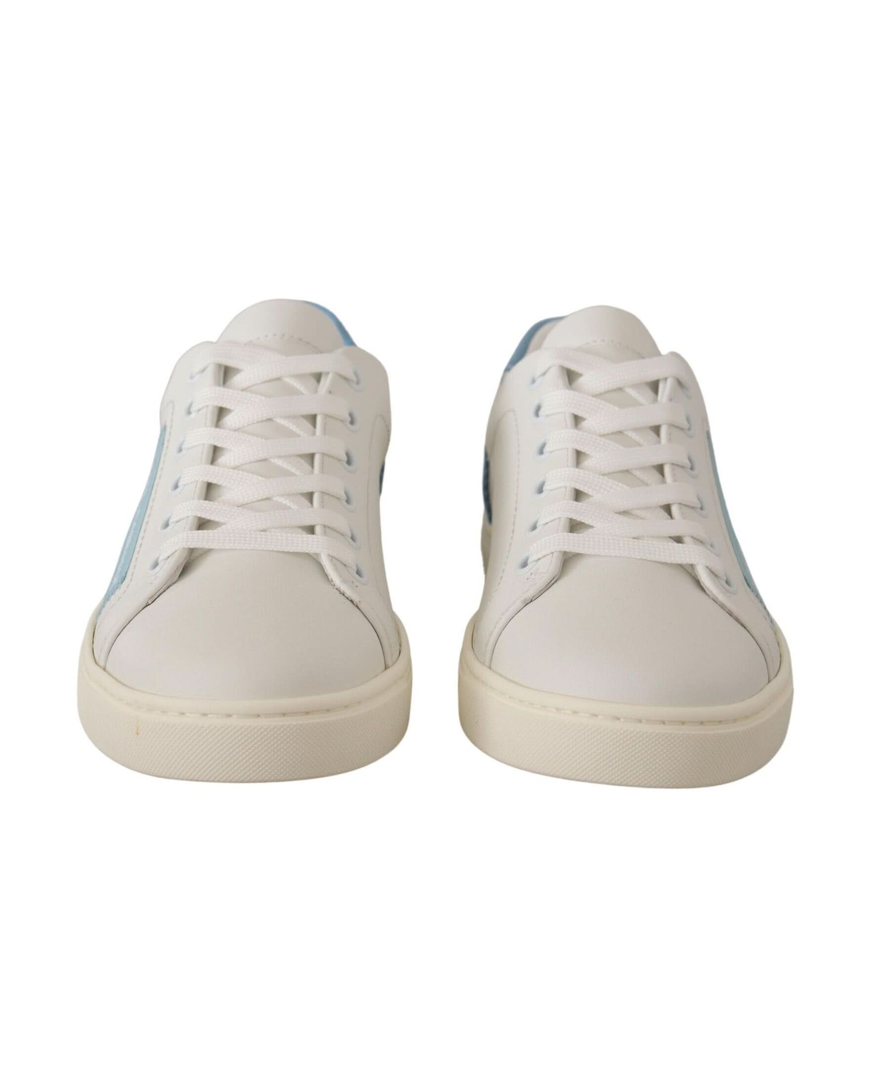 Dolce & Gabbana White Leather Low Top Sneakers Sneakers