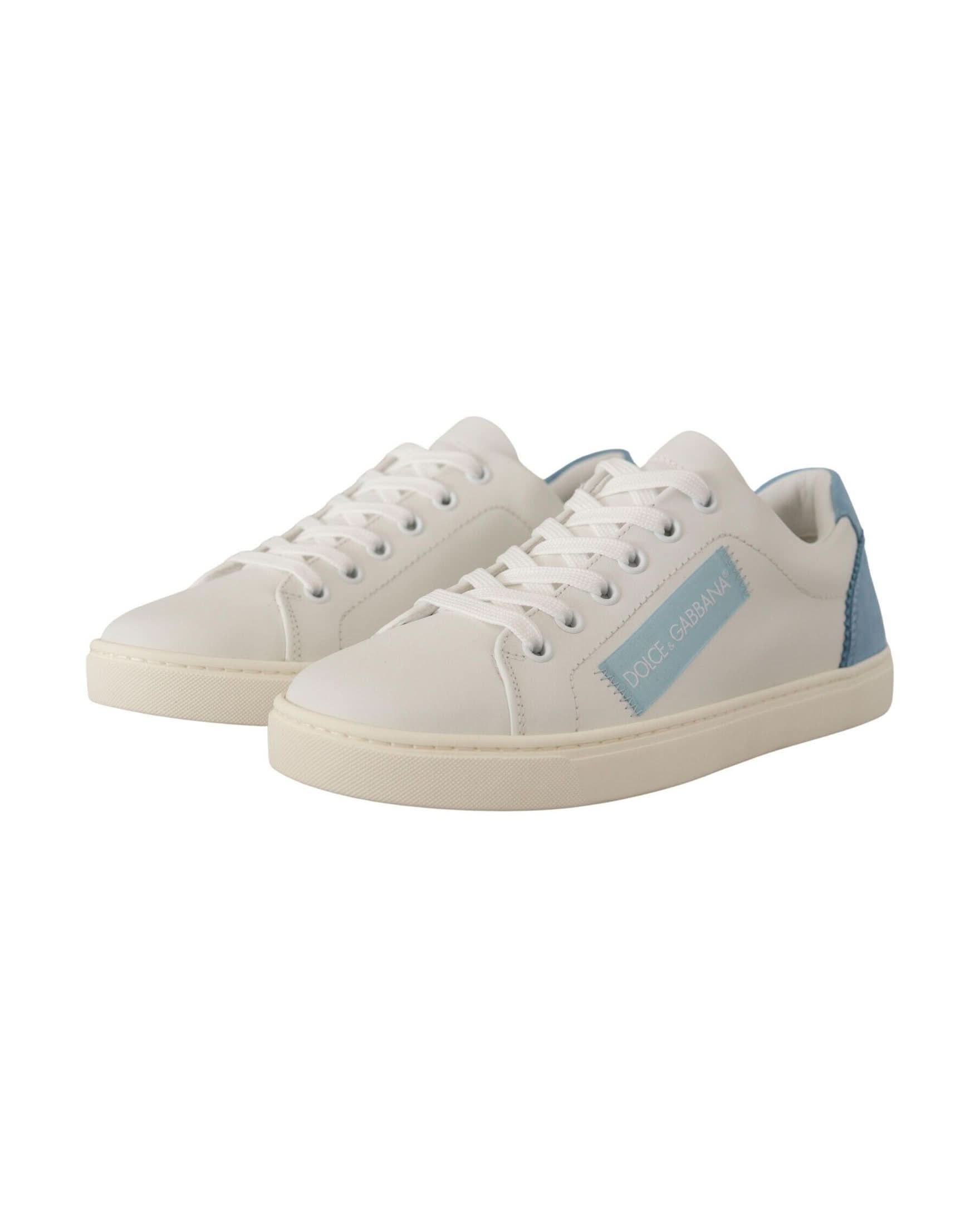 Dolce & Gabbana White Leather Low Top Sneakers Sneakers
