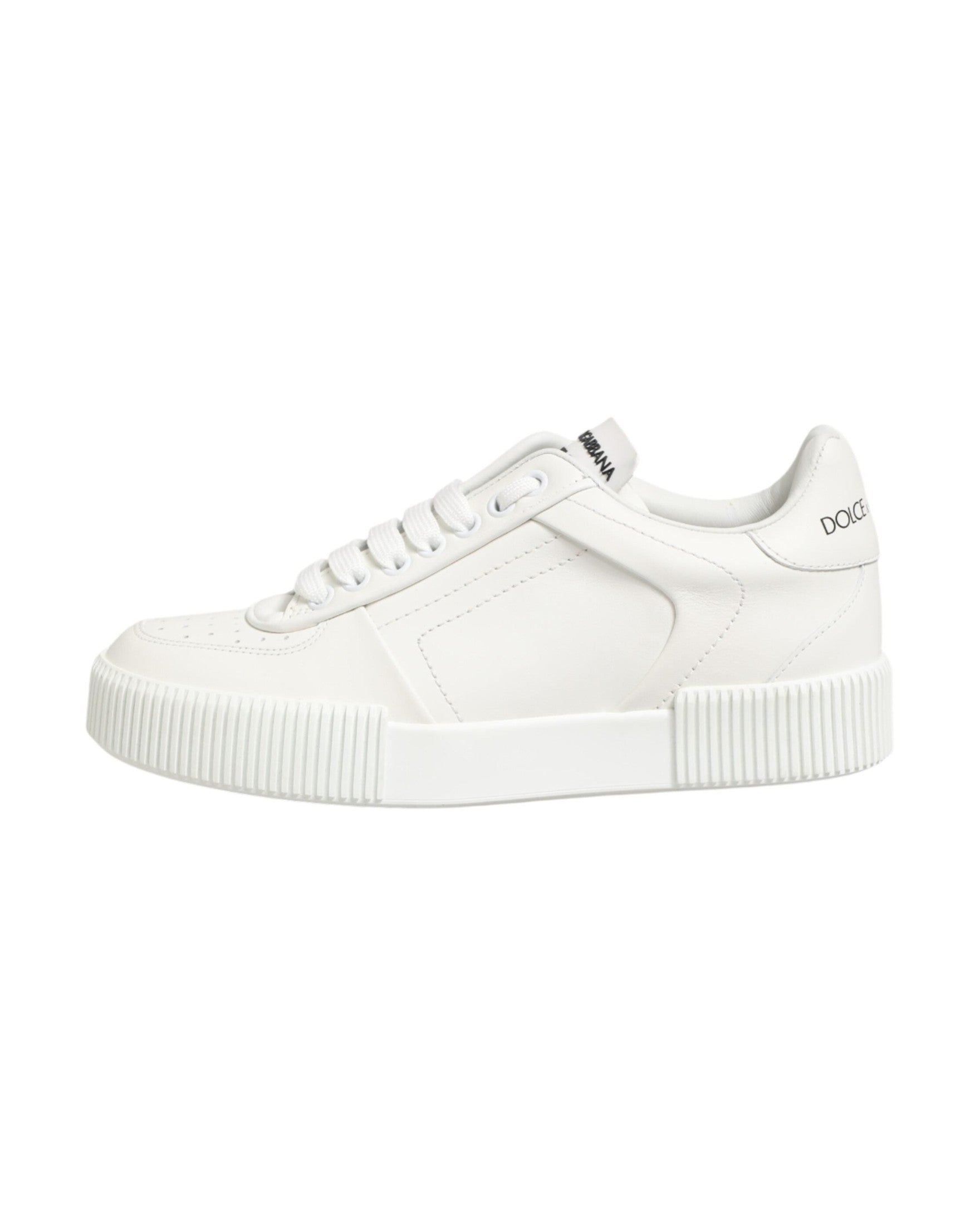 Dolce & Gabbana White Leather Miami Low Top Sneakers Glam Steals