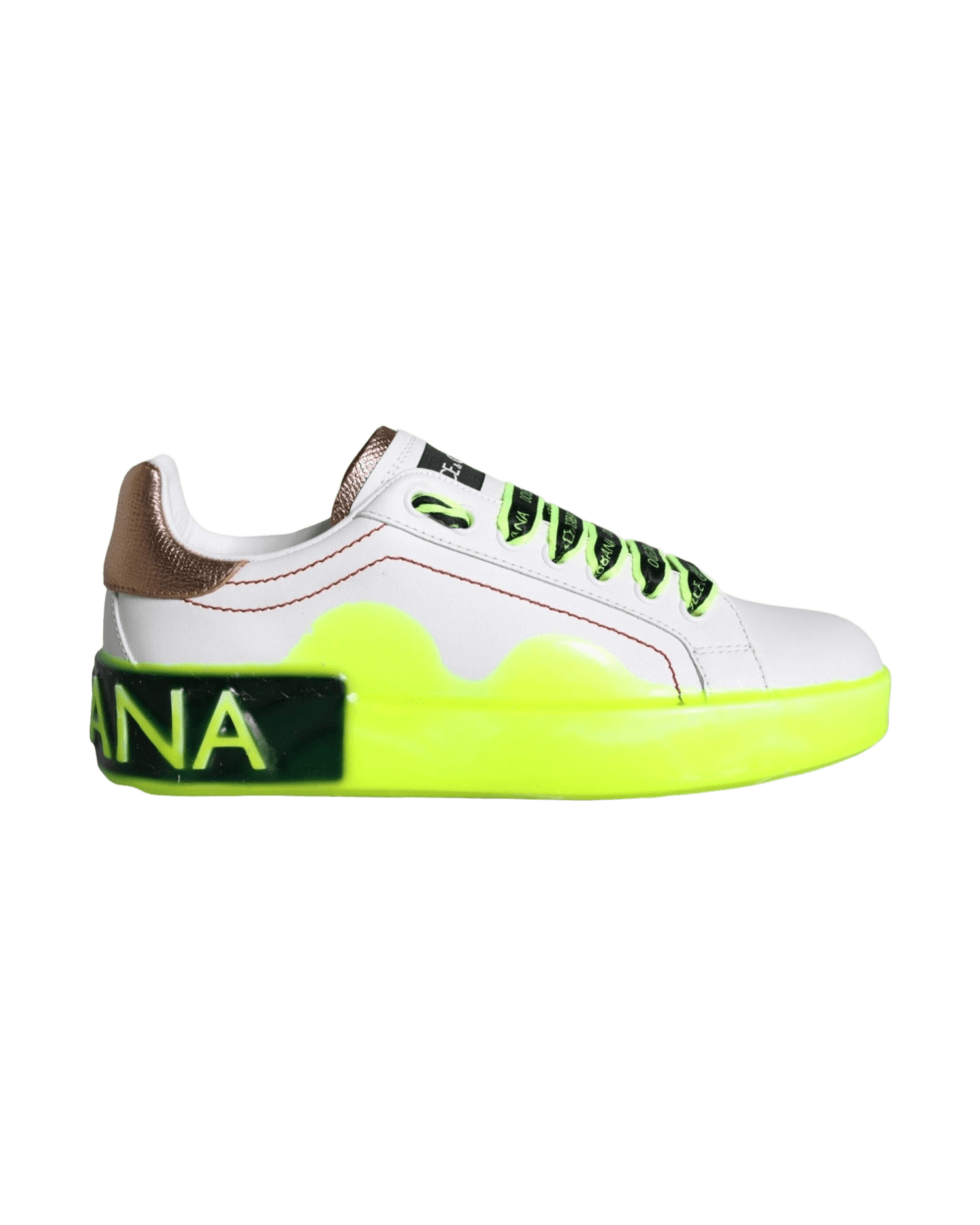 Dolce & Gabbana White Leather Portofino Low Top Sneakers Shoes Glam Steals