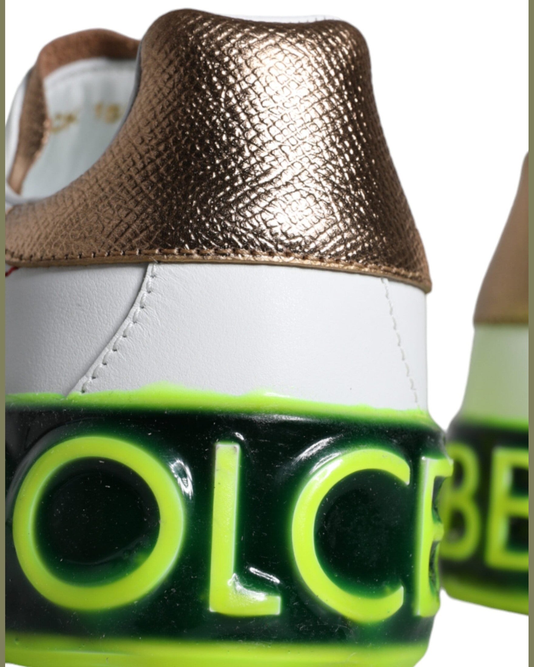 Dolce & Gabbana White Leather Portofino Low Top Sneakers Shoes Glam Steals