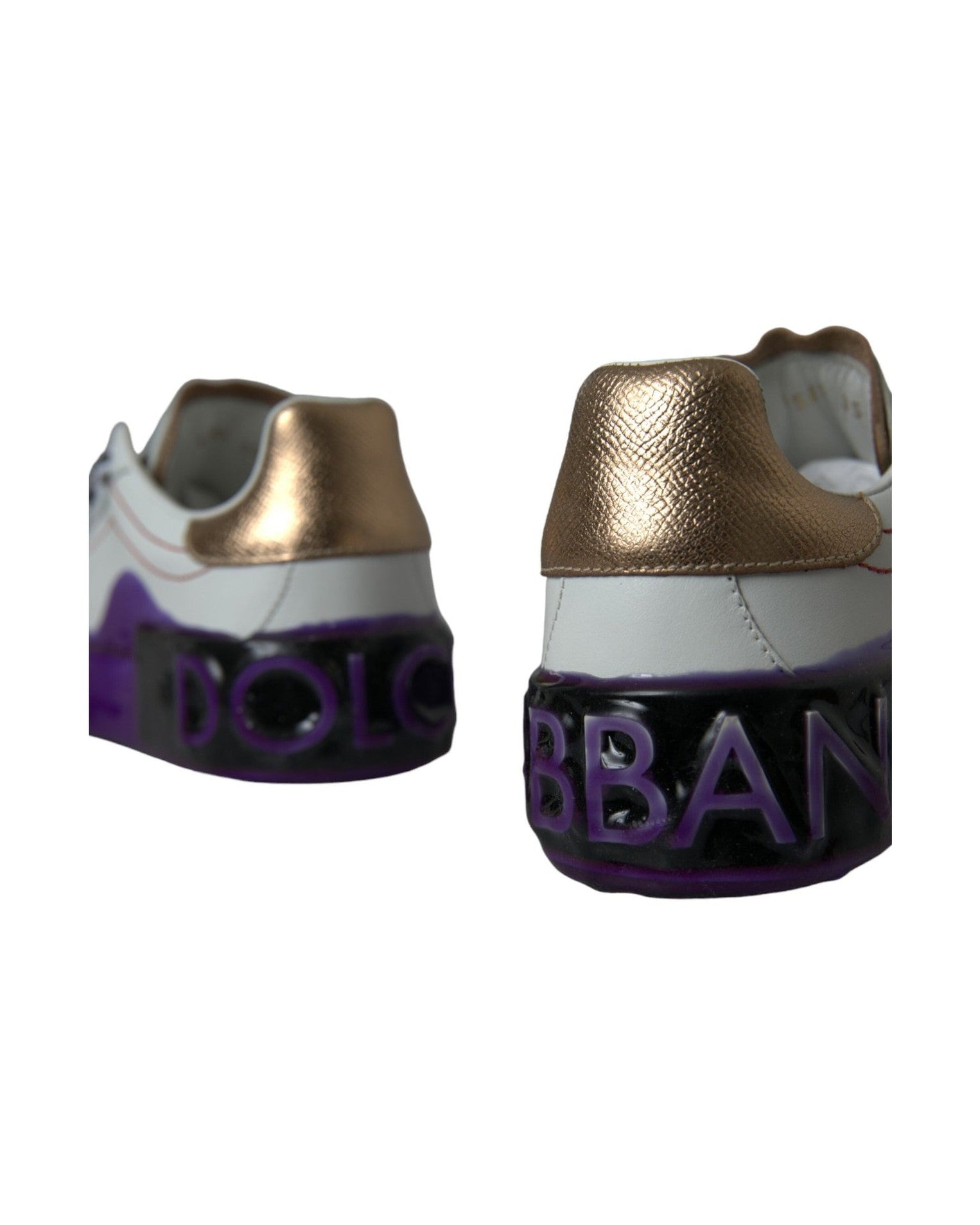 Dolce & Gabbana White Leather Portofino Low Top Sneakers Shoes Glam Steals