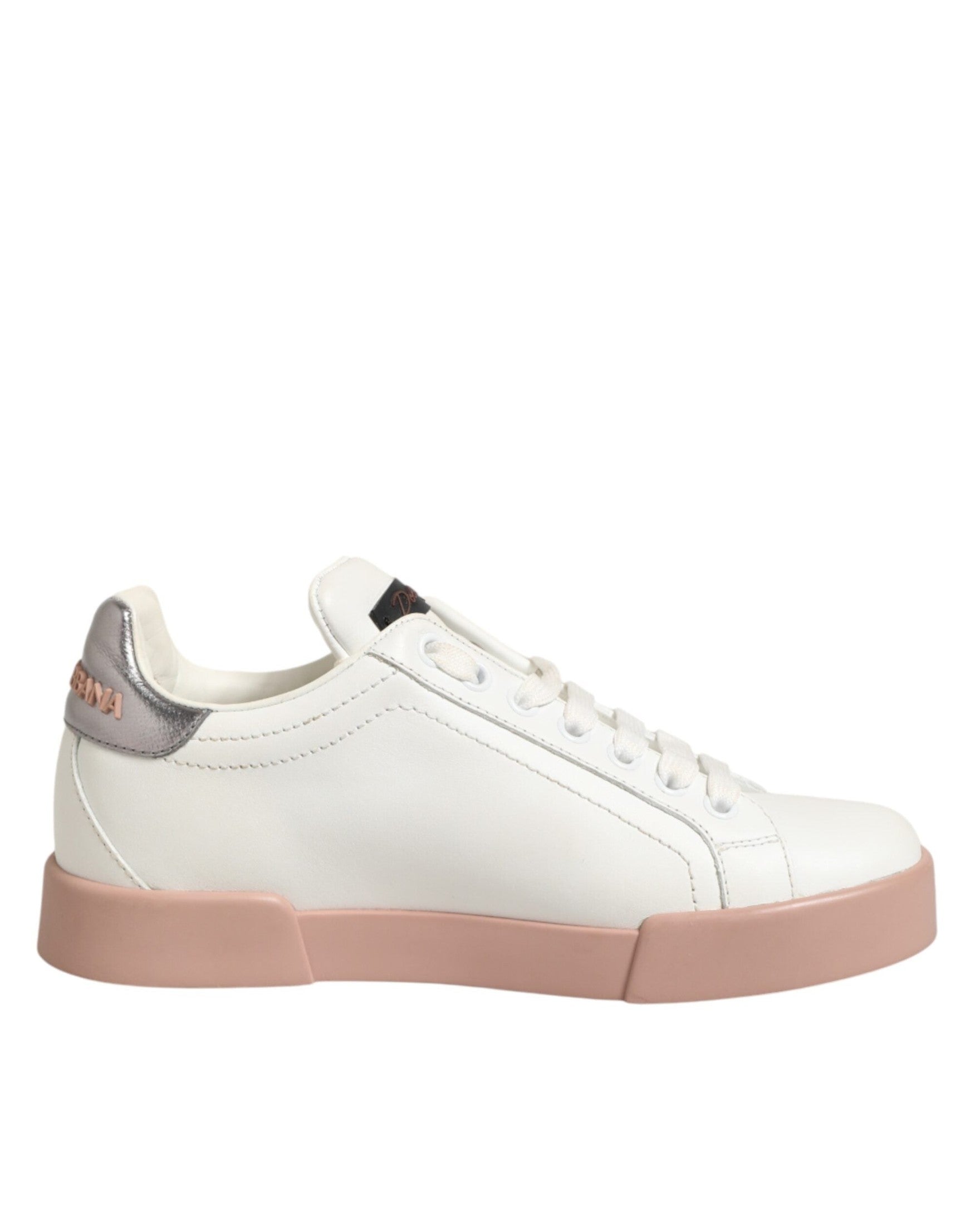 Dolce & Gabbana White Leather Sacred Heart Sneakers Shoes Glam Steals