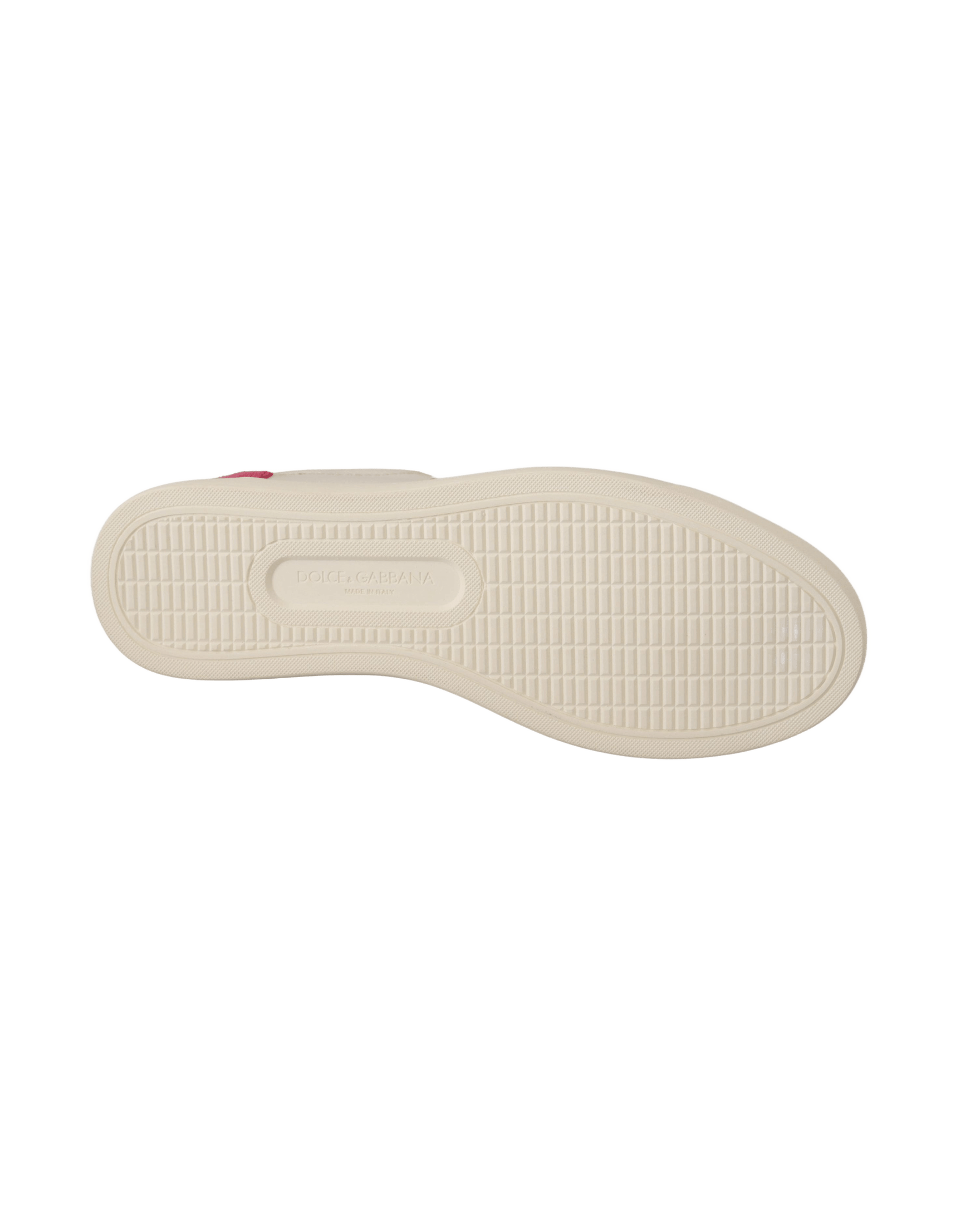 Dolce & Gabbana White Leather Pink Low Top Sneakers Shoes Sneakers