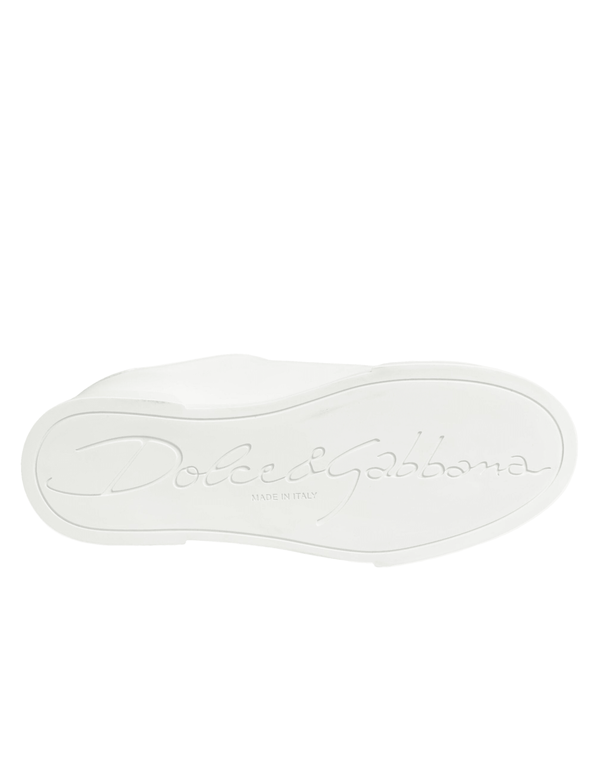 Dolce & Gabbana White Leather #dgfamily Casual Sneakers Shoes Glam Steals