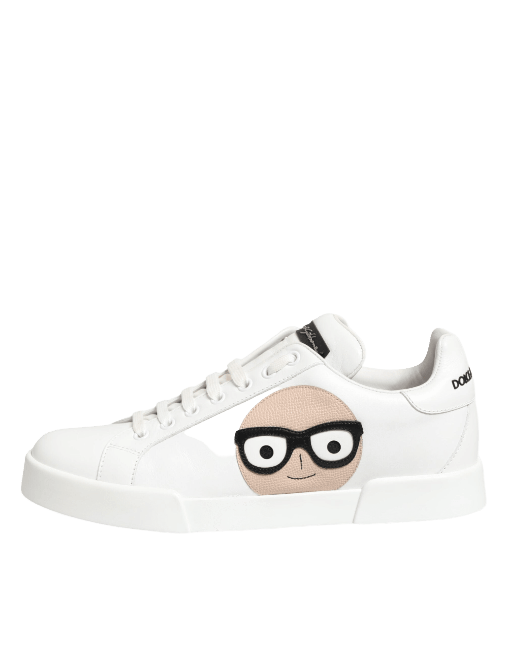 Dolce & Gabbana White Leather #dgfamily Casual Sneakers Shoes Glam Steals