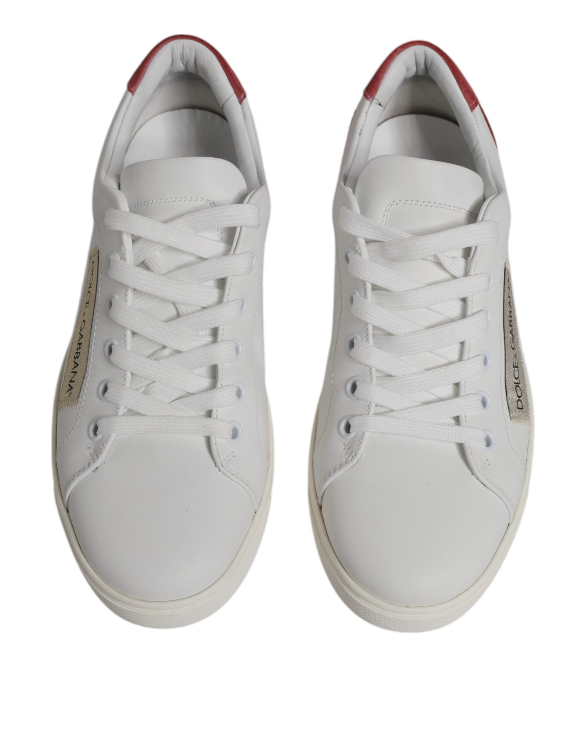 Dolce & Gabbana White London Calf Leather Sneakers Shoes Glam Steals