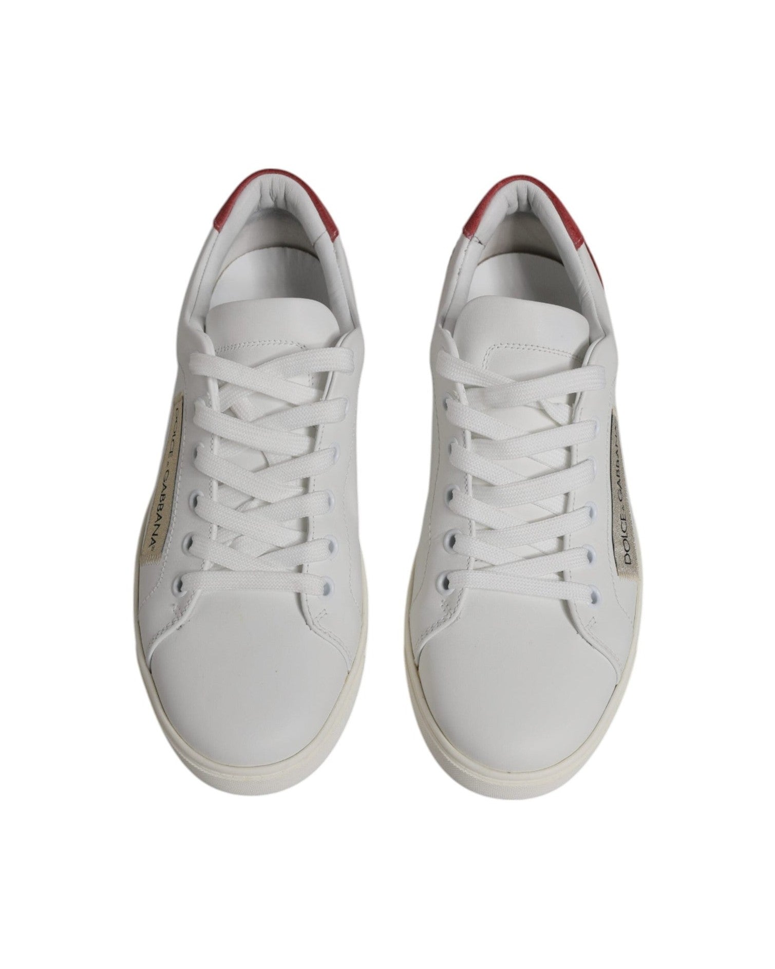 Dolce & Gabbana White London Calf Leather Sneakers Shoes Glam Steals