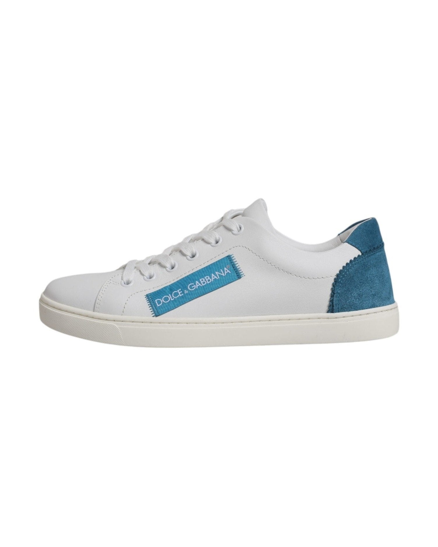 Dolce & Gabbana White London Calf Leather Sneakers Shoes Glam Steals