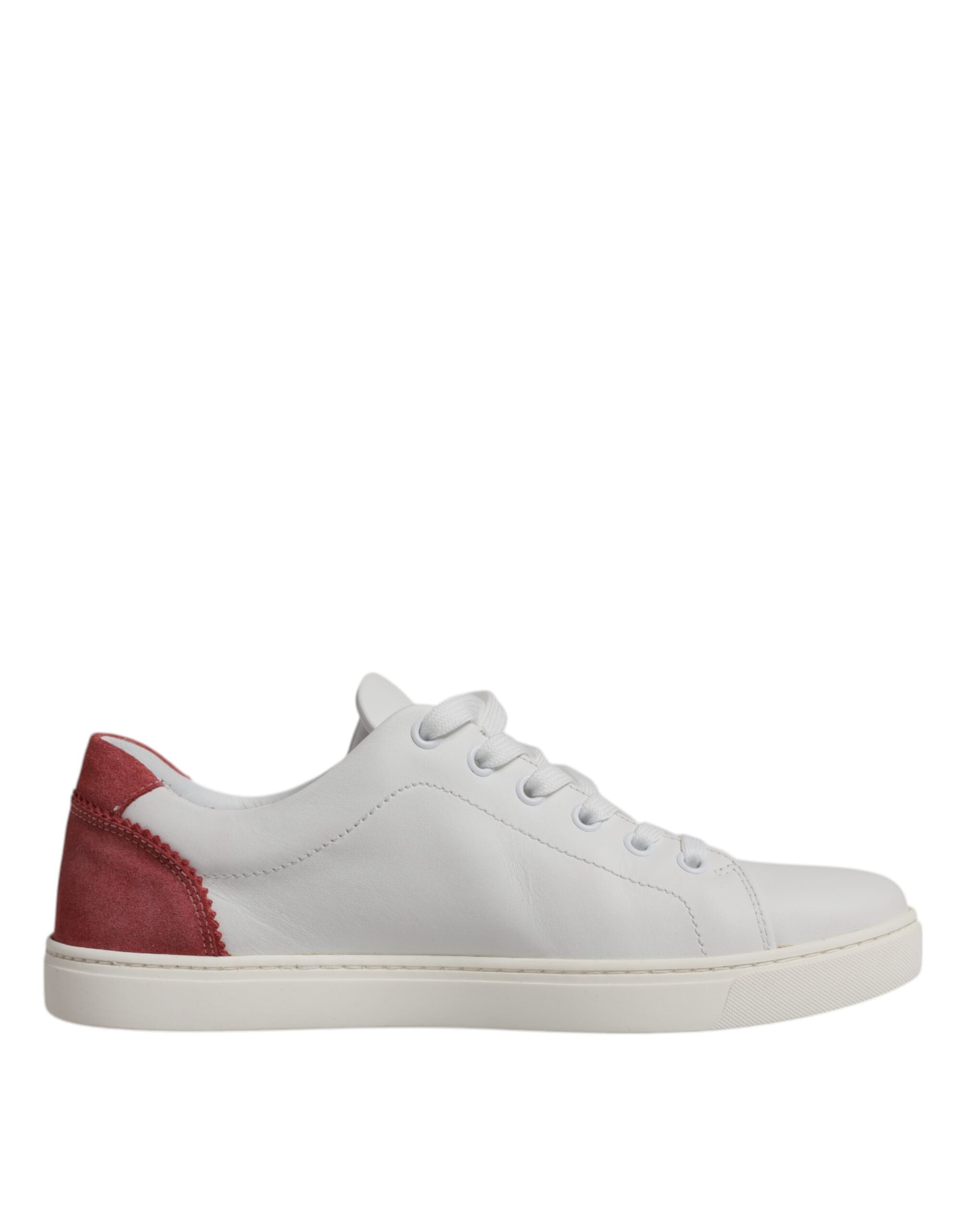 Dolce & Gabbana White London Calf Leather Sneakers Shoes Glam Steals